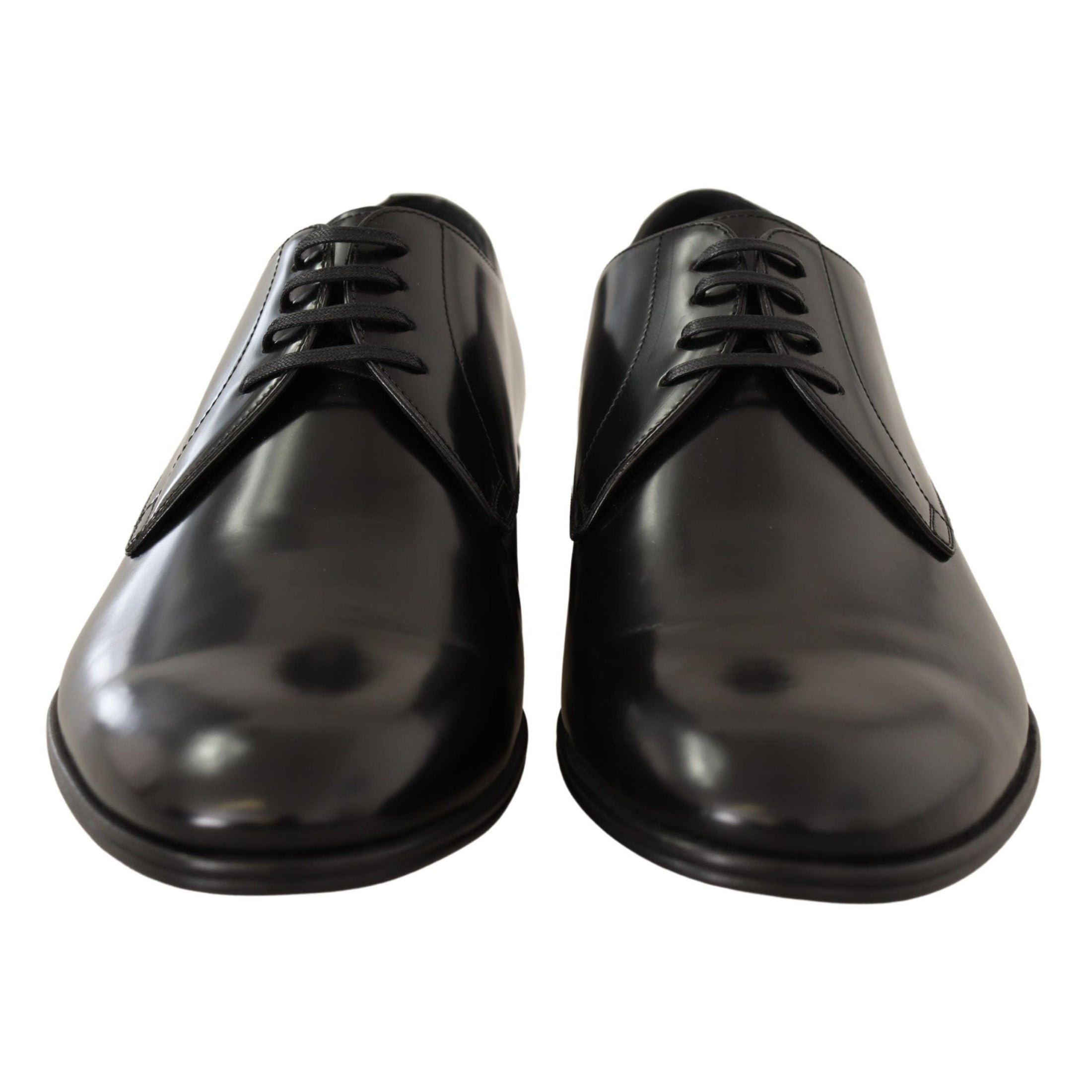 Elegant Black Leather Derby Shoes