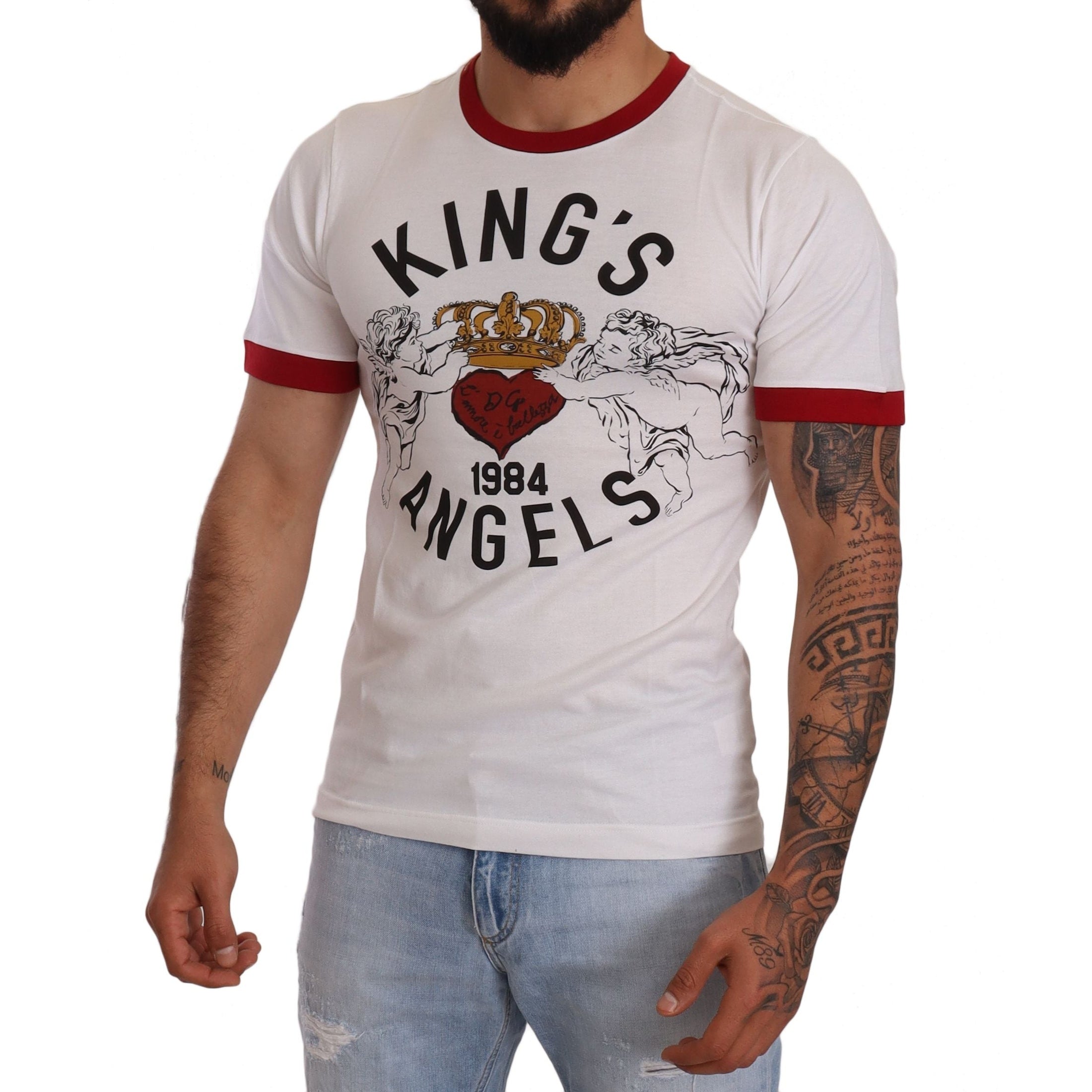 Exquisite Angelic Motif Cotton T-Shirt