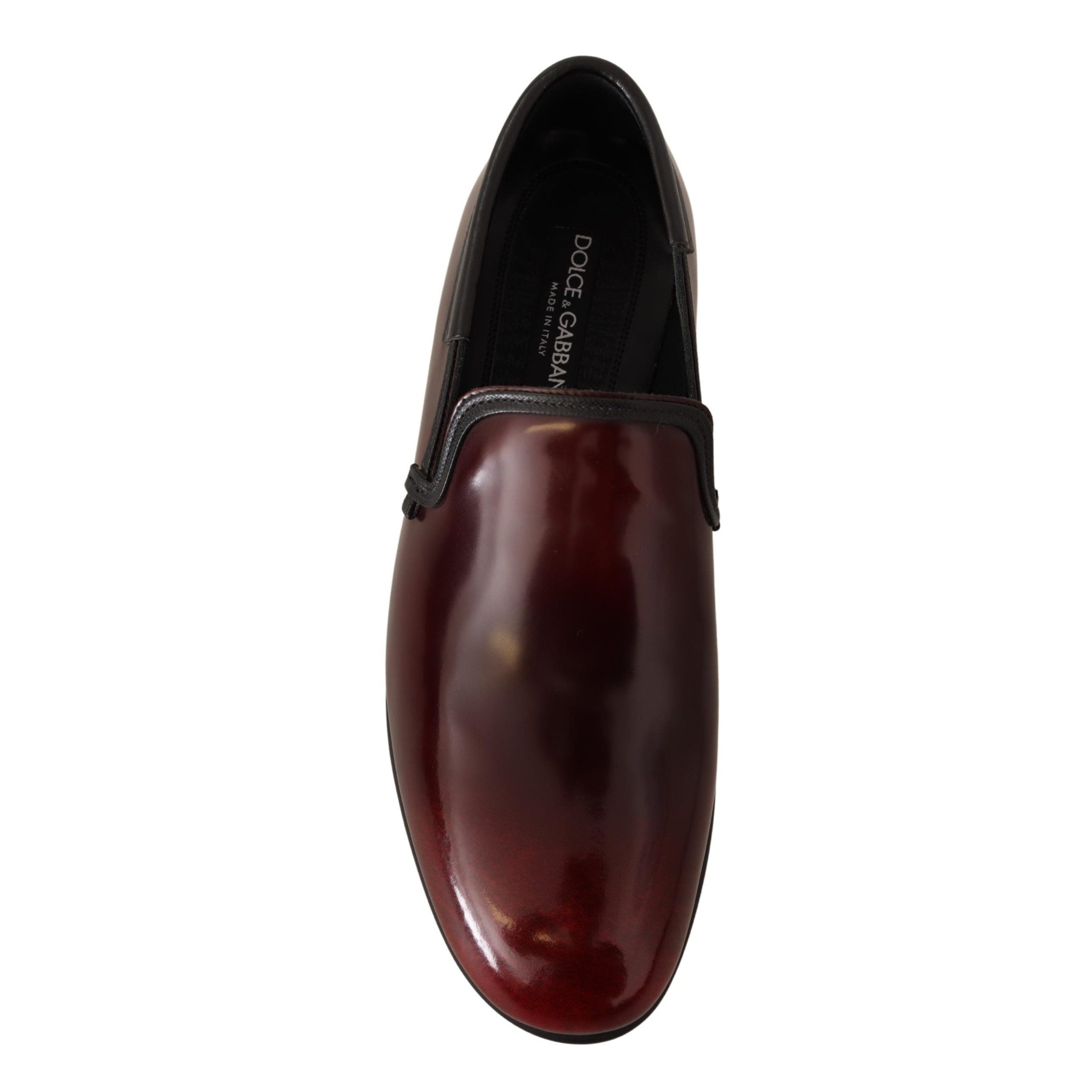 Elegant Bordeaux Leather Loafers