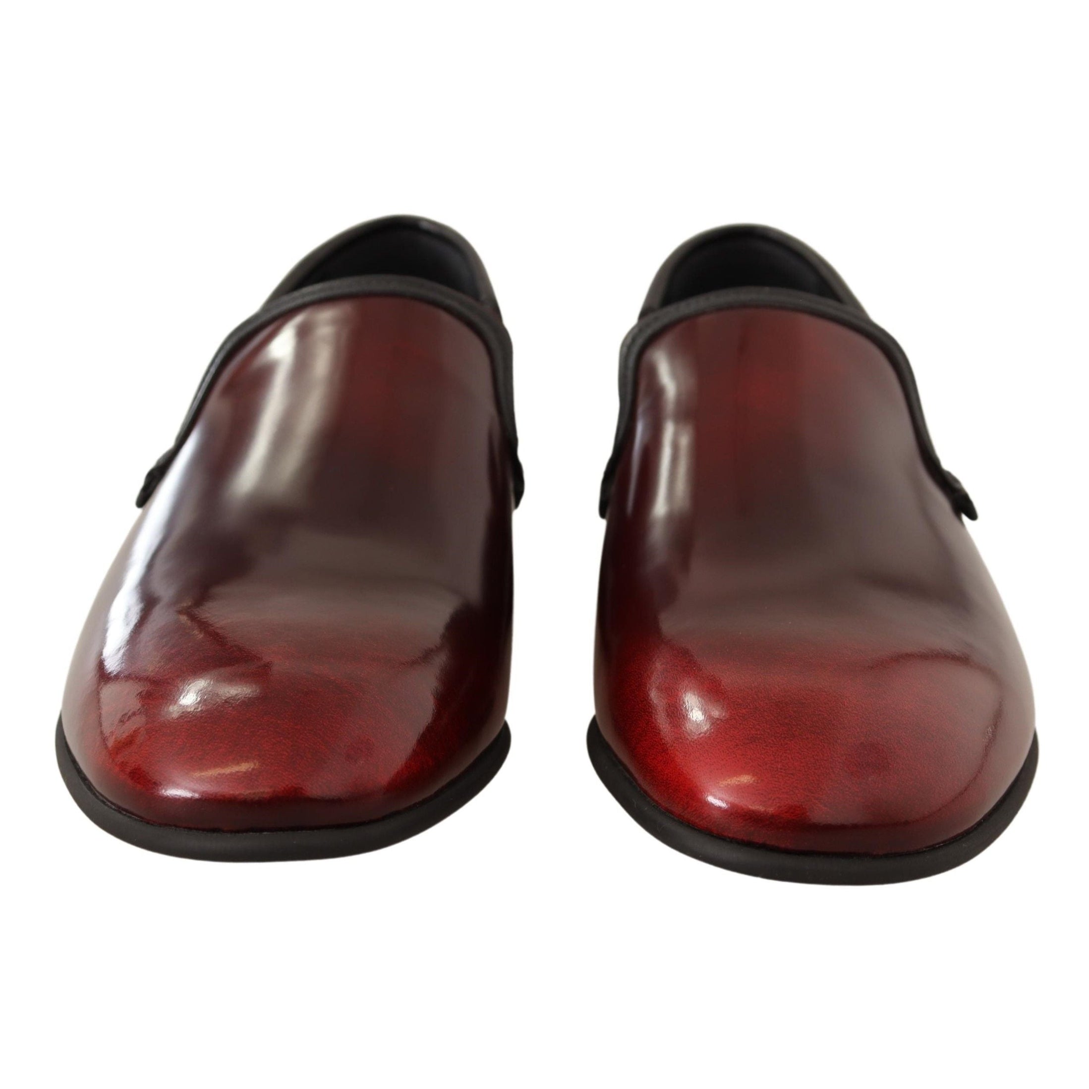 Elegant Bordeaux Leather Loafers