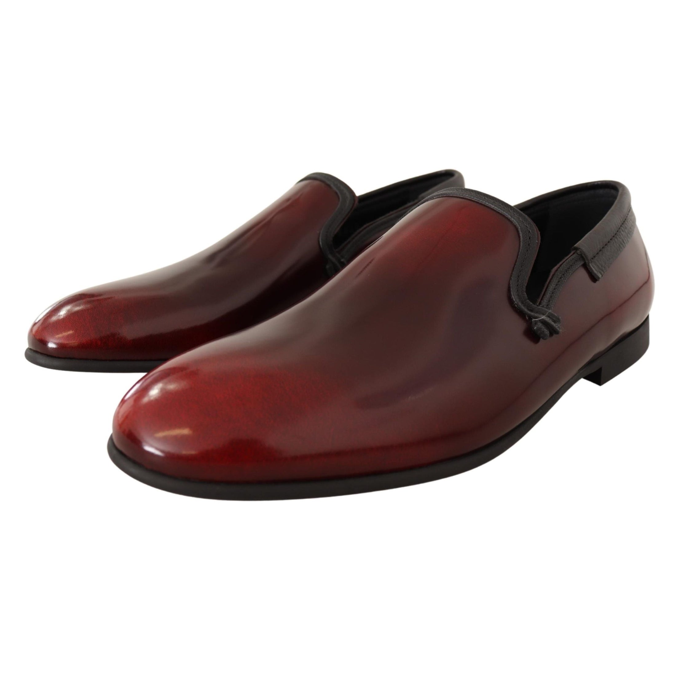 Elegant Bordeaux Leather Loafers