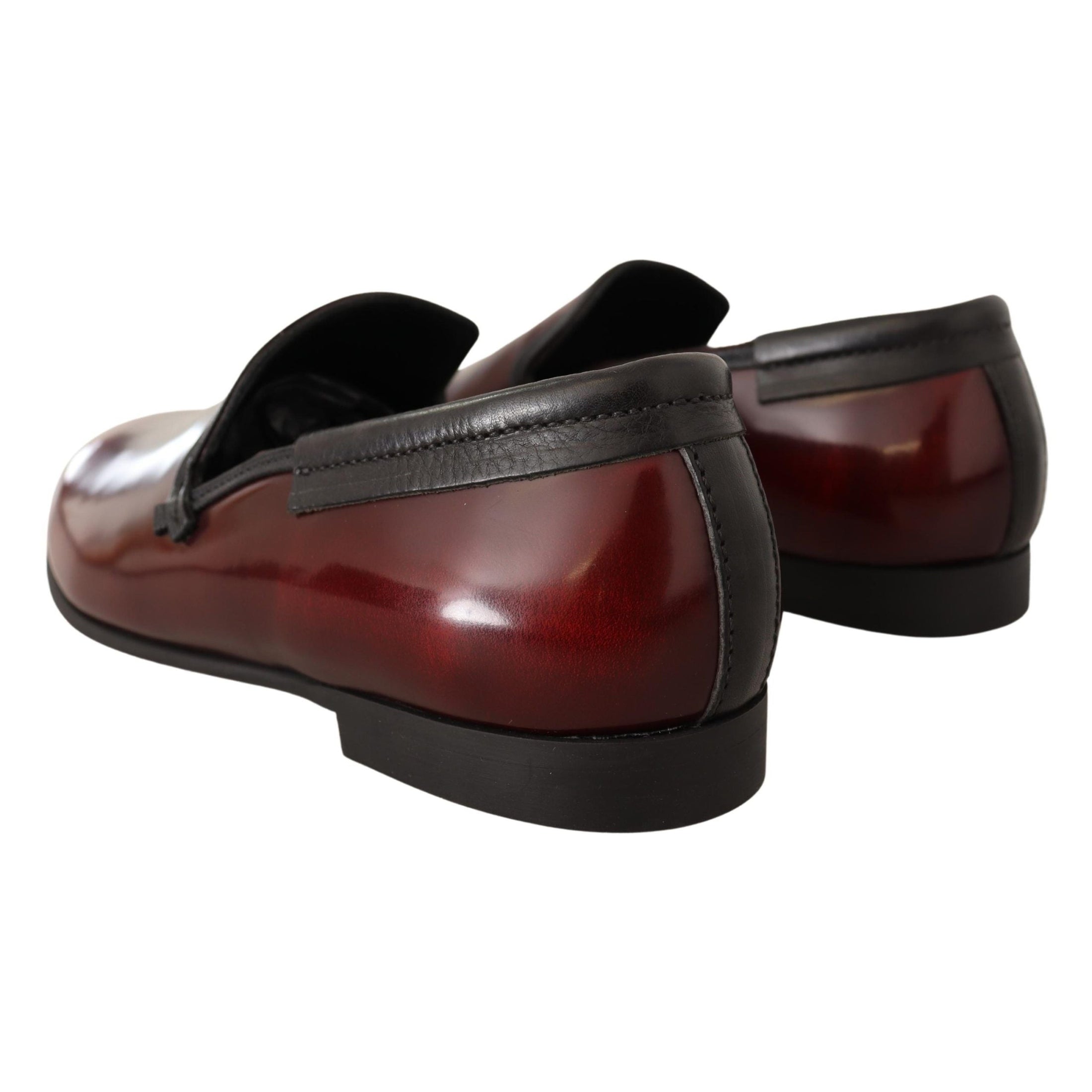 Elegant Bordeaux Leather Loafers