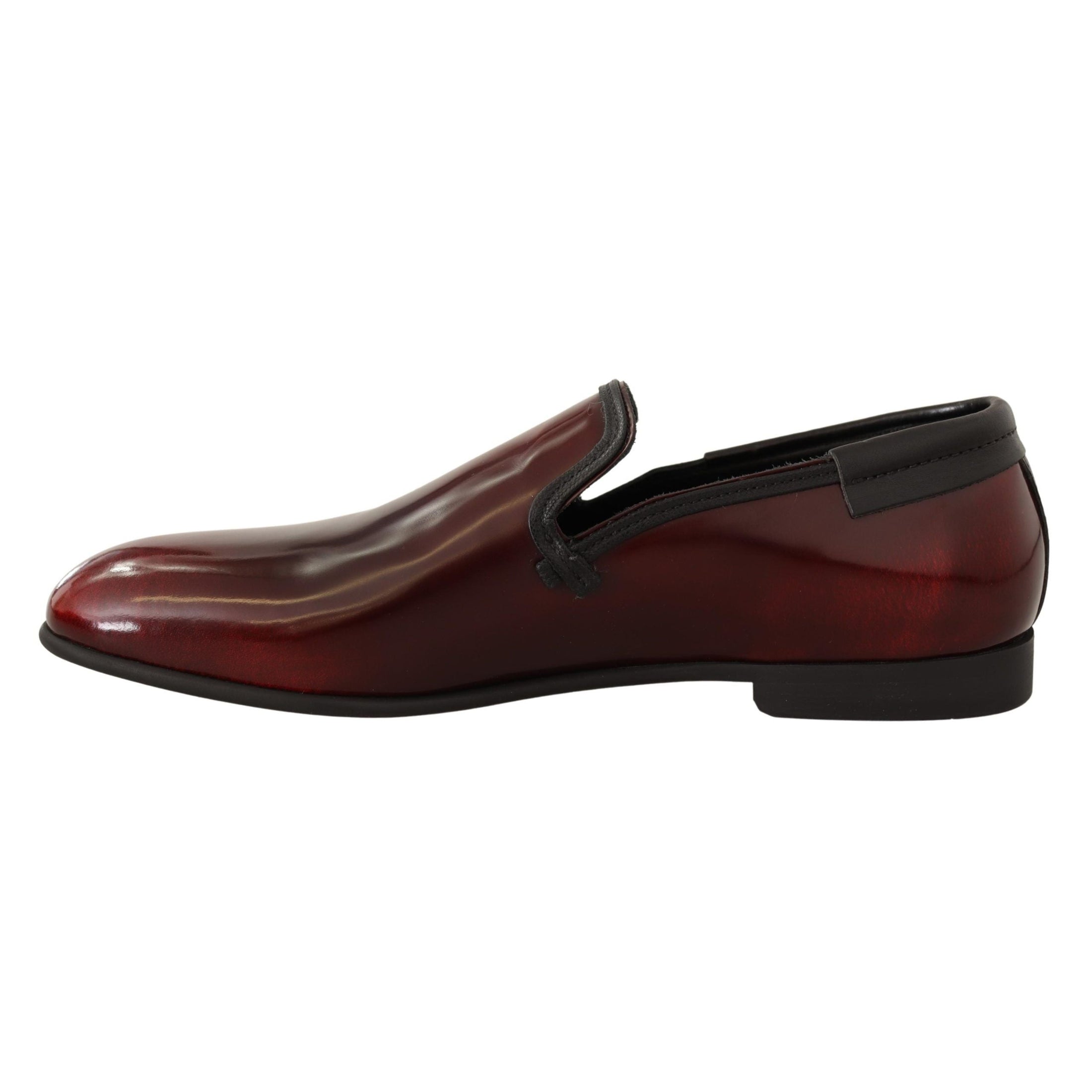 Elegant Bordeaux Leather Loafers