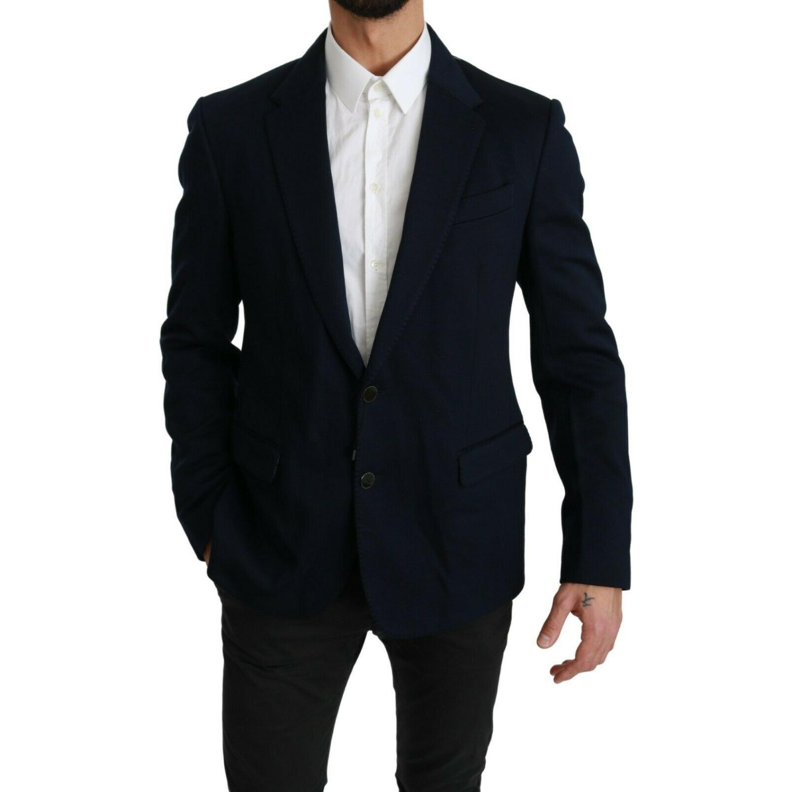 Elegant Slim Fit Dark Blue Men's Blazer