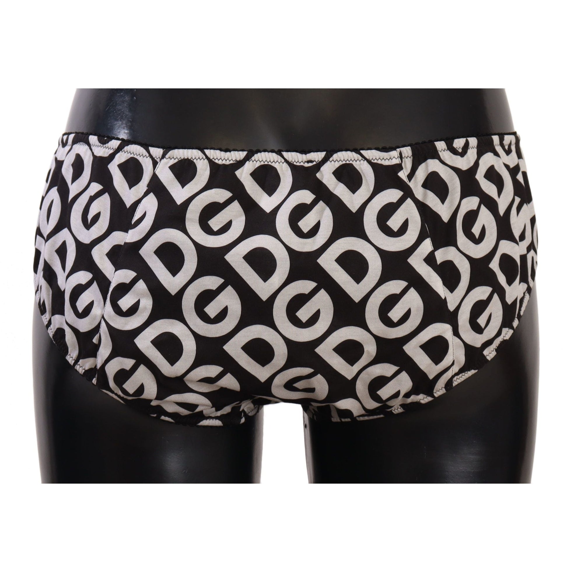 Chic Black & White DG Logo Print Bottoms