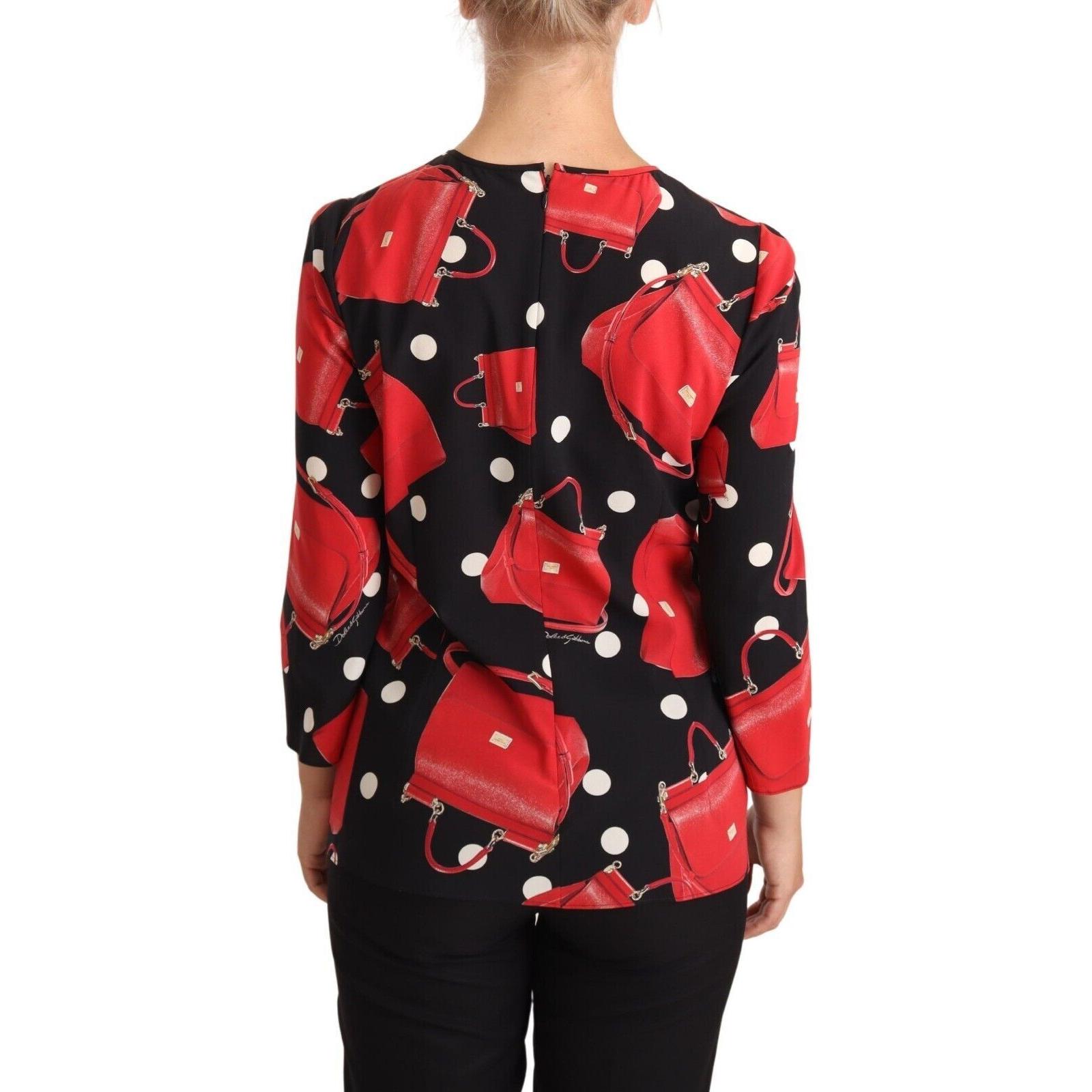 Elegant Sicily Bag Print Blouse