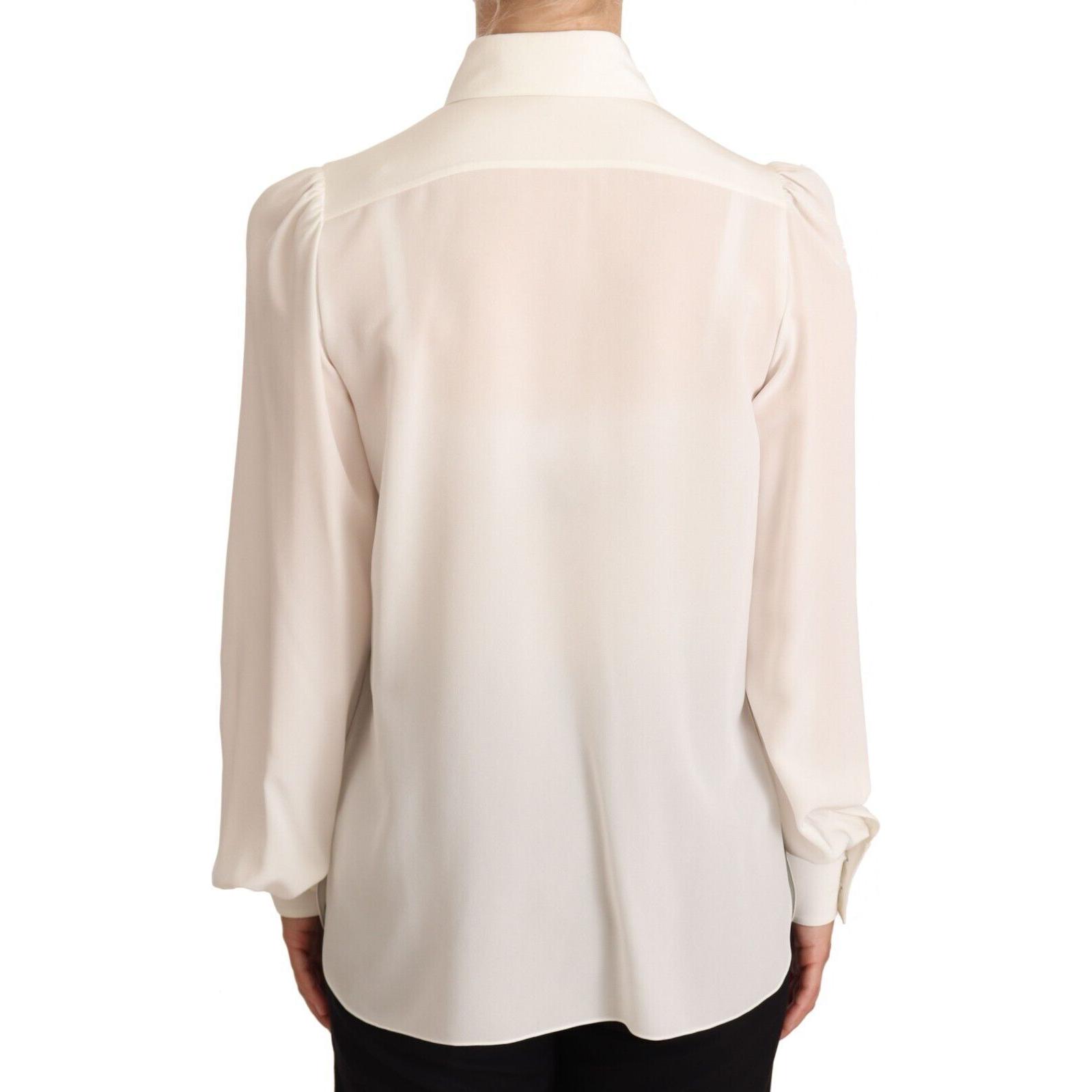 Elegant Silk Top in Off White