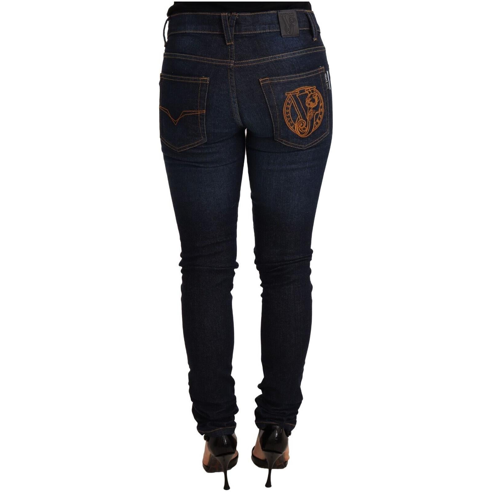 Elegant Low Waist Skinny Designer Jeans