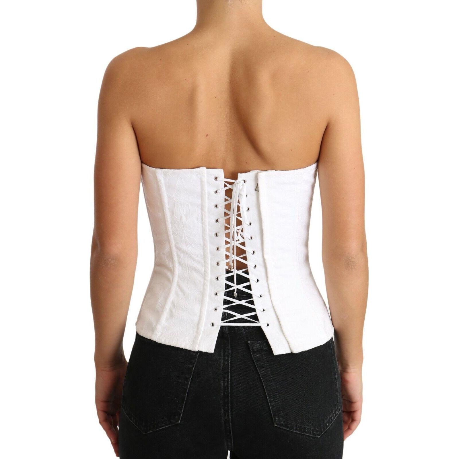 Elegant White Strapless Corset Top