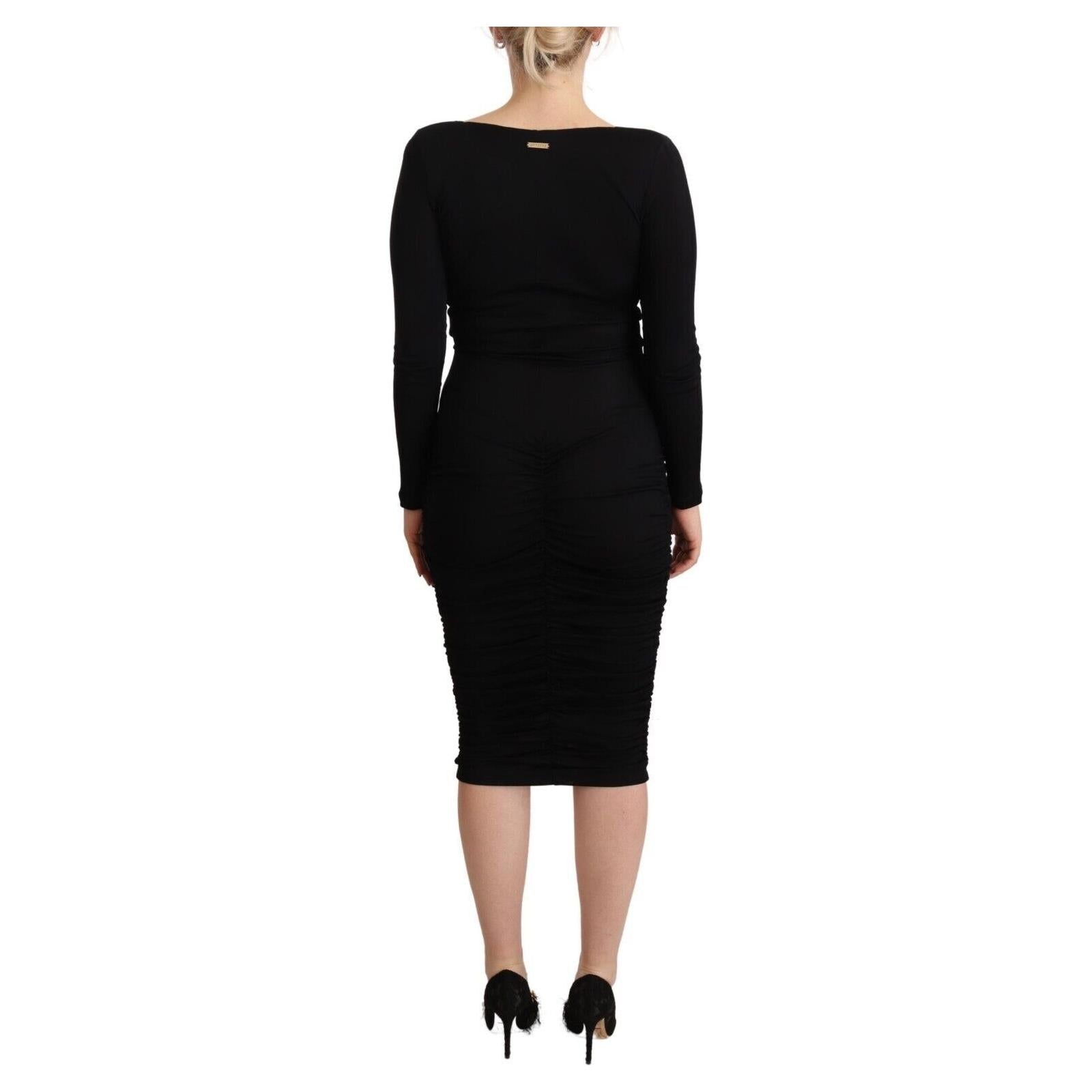 Elegant Black Sheath Dress with Sweetheart Neckline