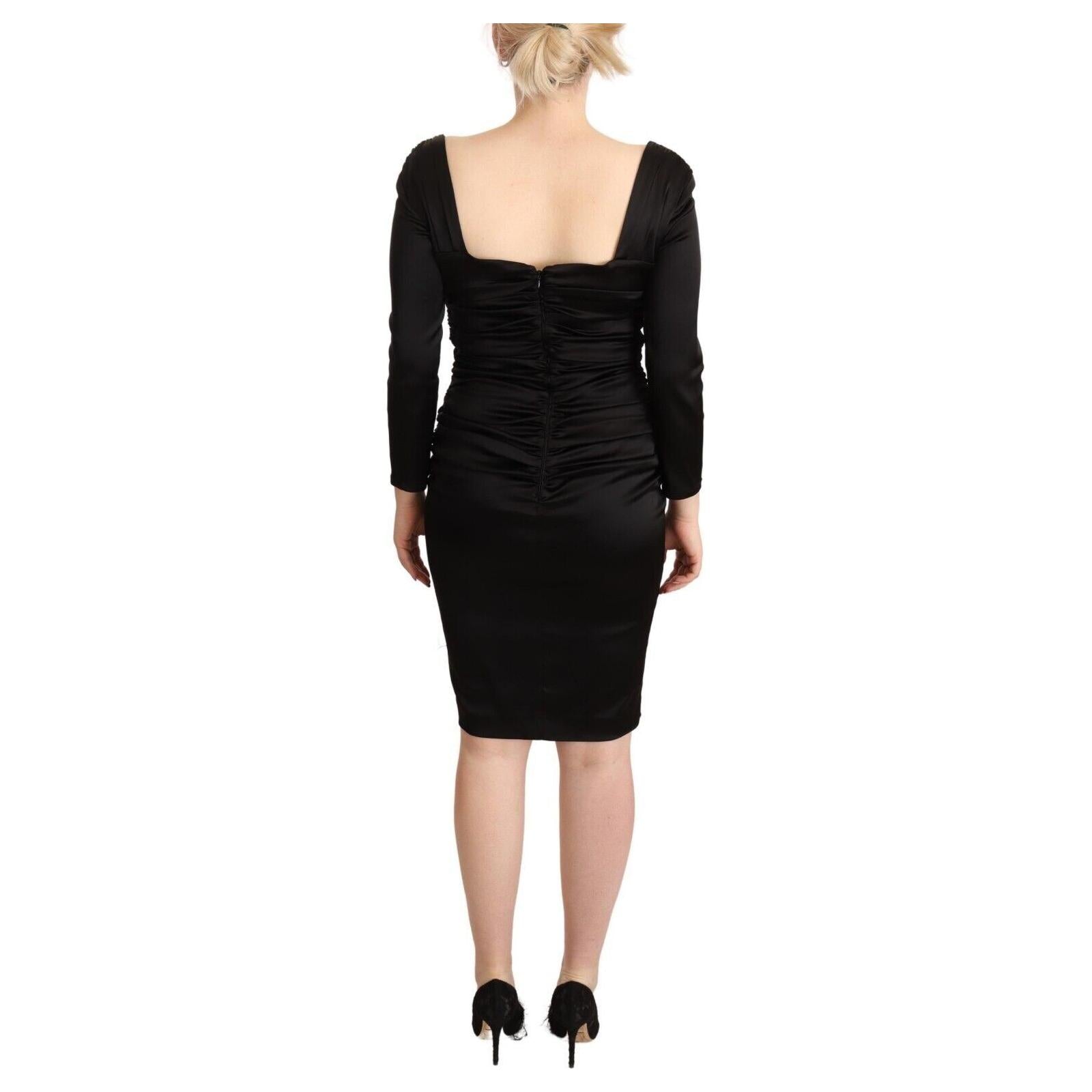 Elegant Black Sweetheart Sheath Dress