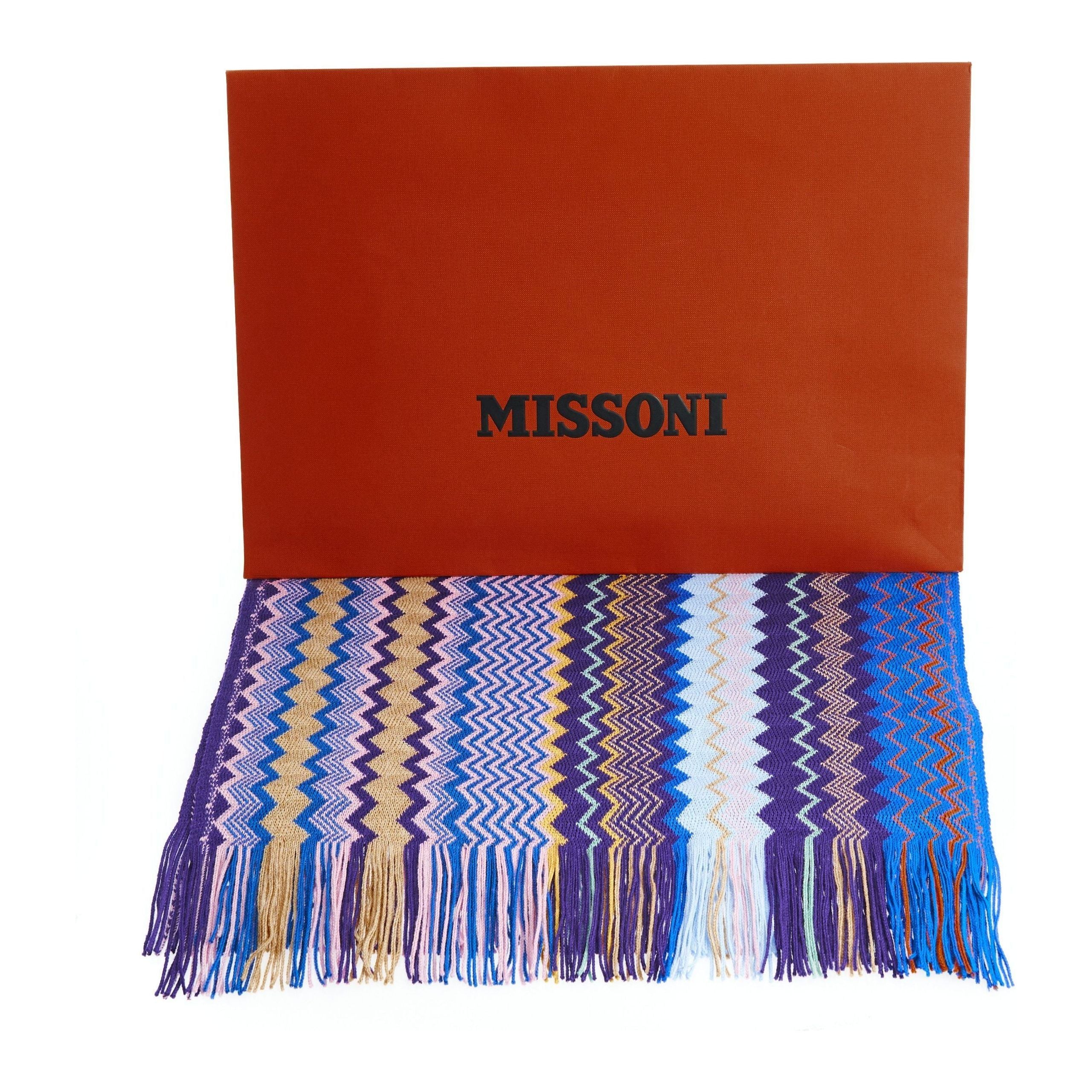 Geometric Pattern Fringed Luxury Scarf