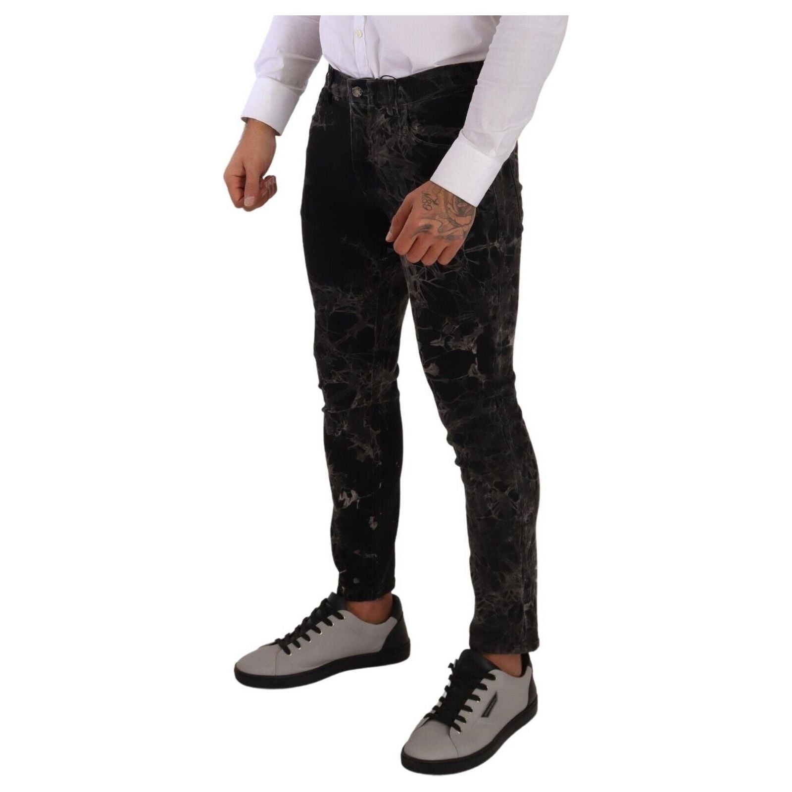 Slim Fit Patterned Skinny Jeans