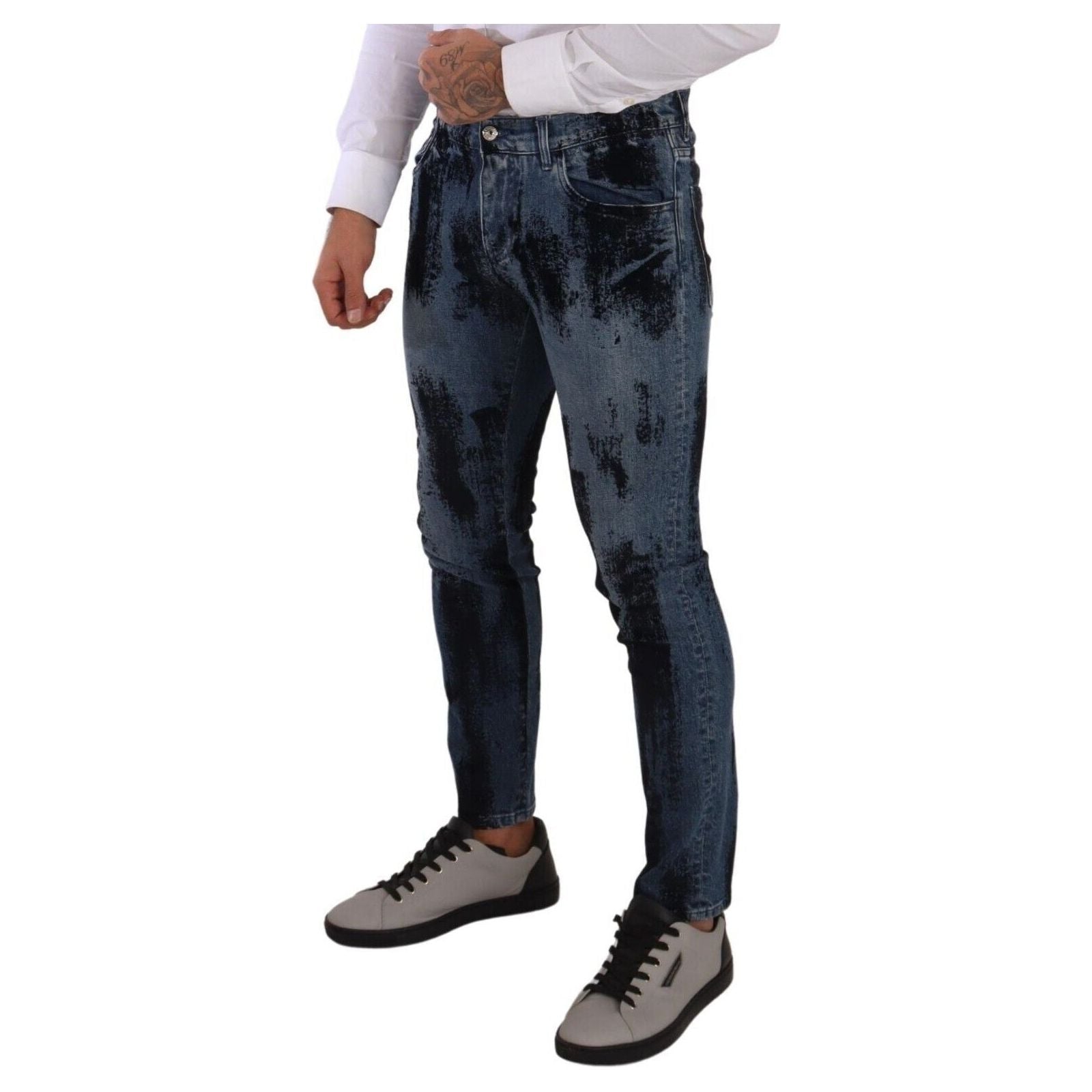 Italian Designer Skinny Slim Fit Jeans