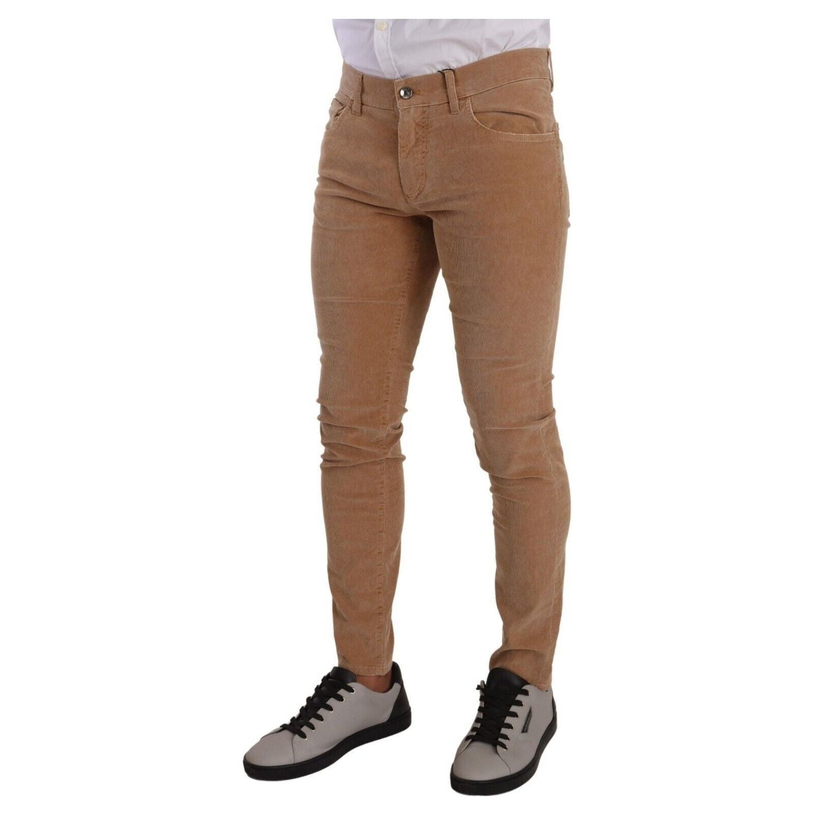 Elegant Slim Fit Corduroy Jeans