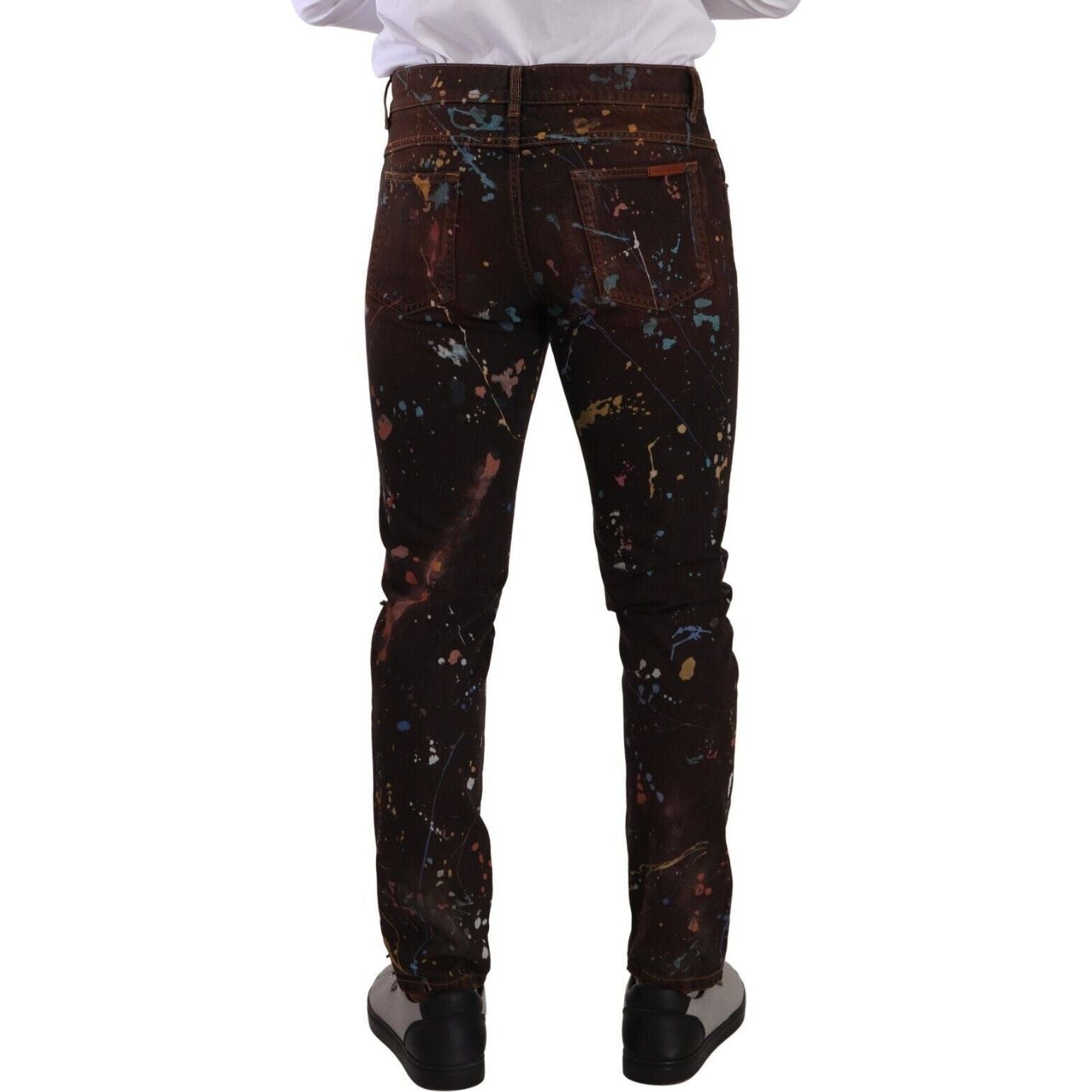 Multicolor Painted Skinny Denim Jeans