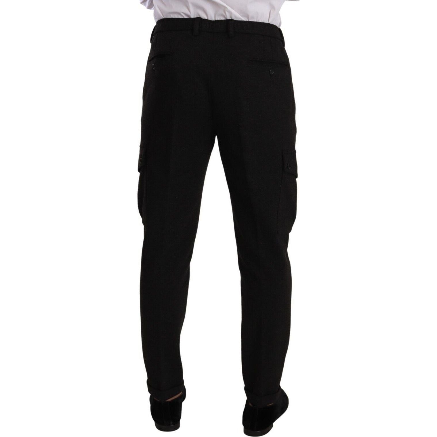 Sleek Skinny Cargo Pants in Timeless Black