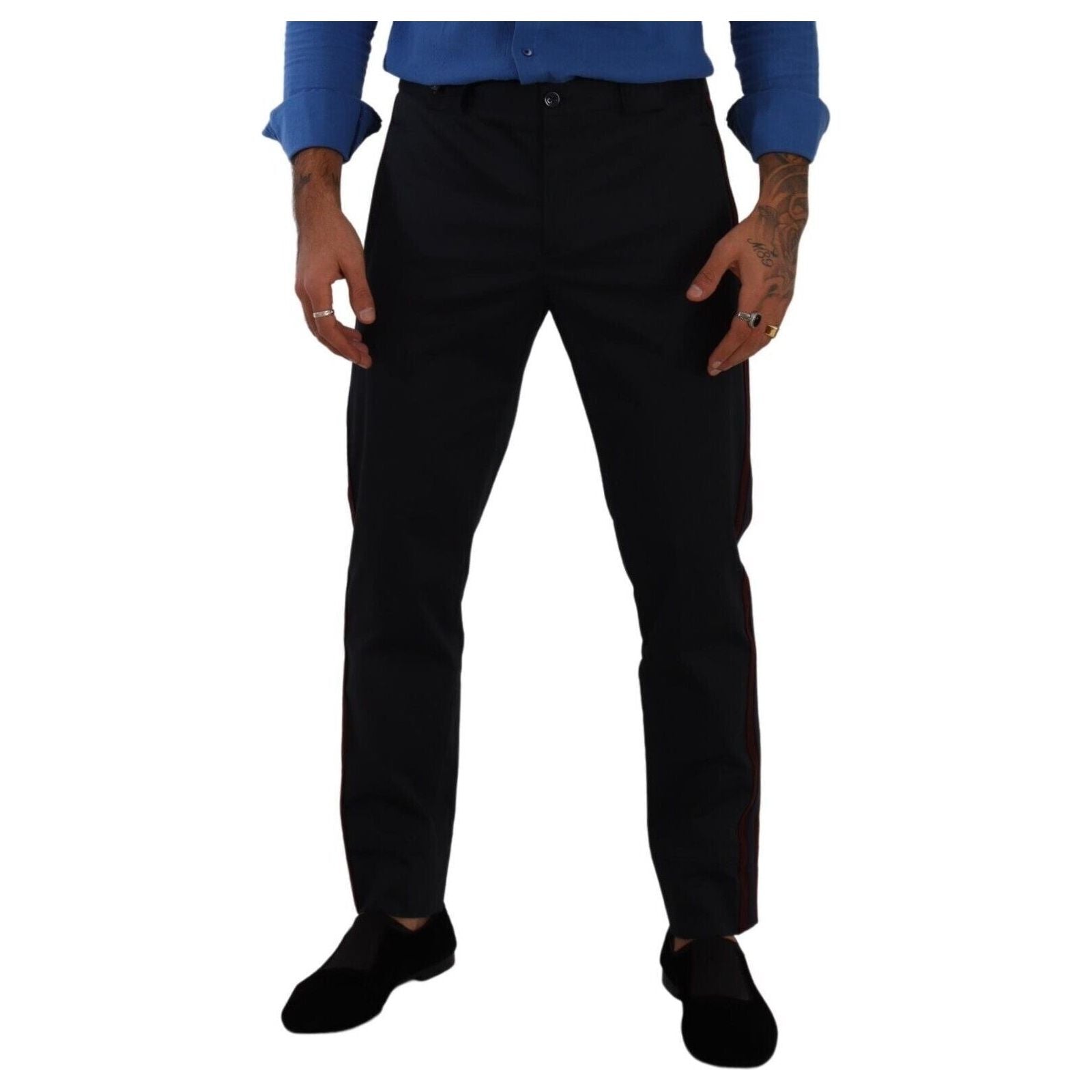 Chic Slim Fit Chinos Pants in Blue