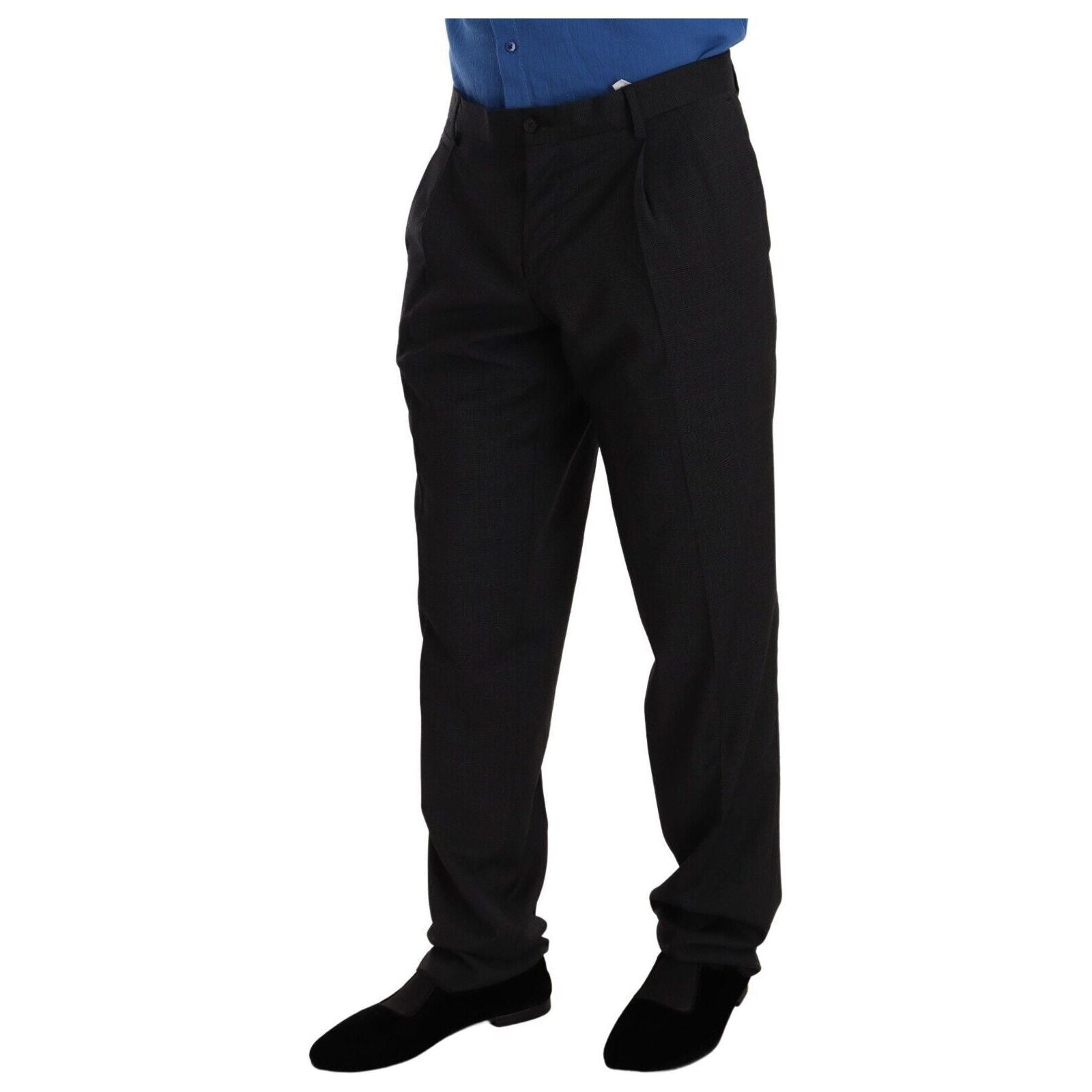 Elegant Gray Formal Men's Trousers