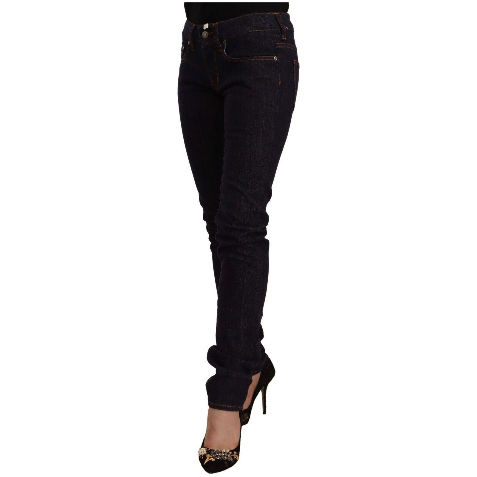 Chic Black Slim Fit Designer Jeans