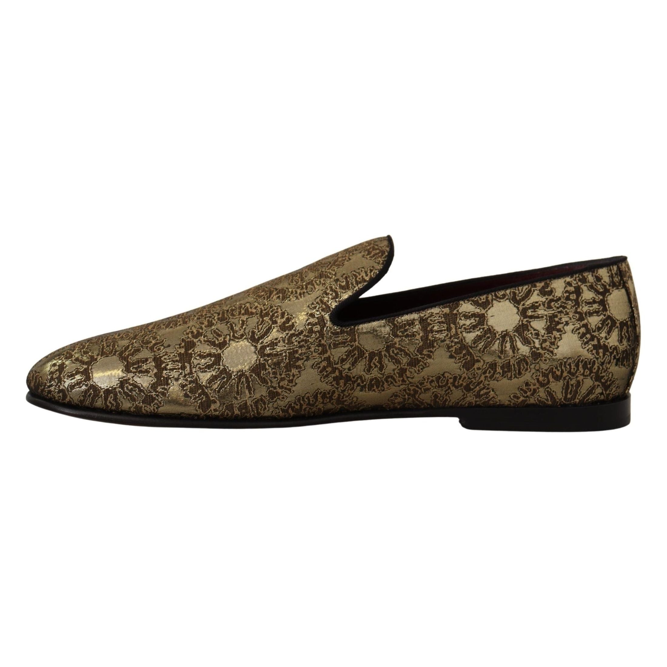 Gold Tone Loafers Slides Dress Shoes