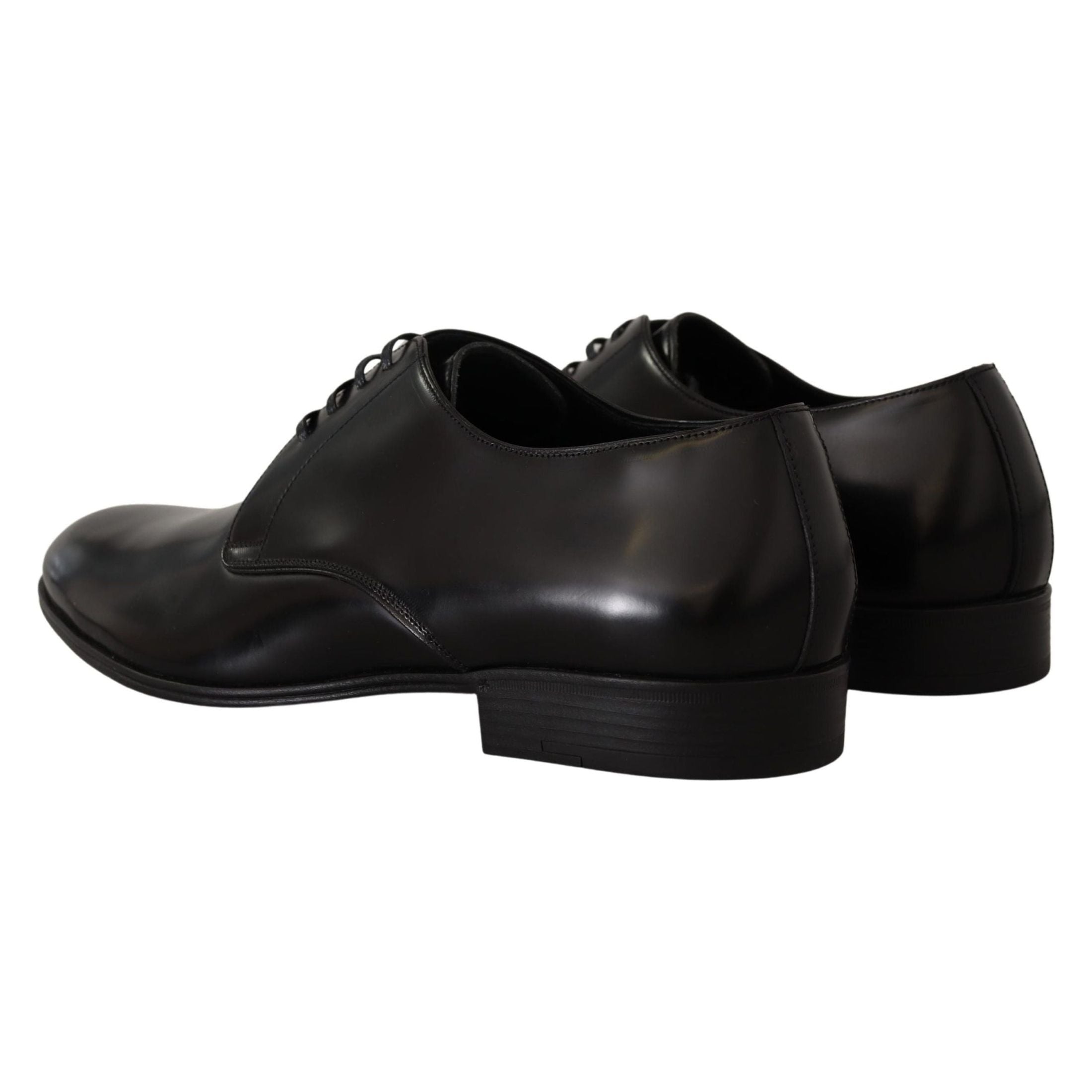 Elegant Black Leather Derby Shoes