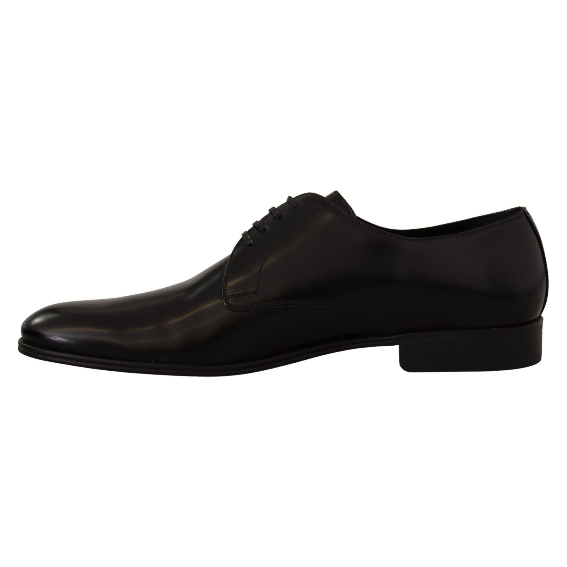 Elegant Black Leather Derby Shoes