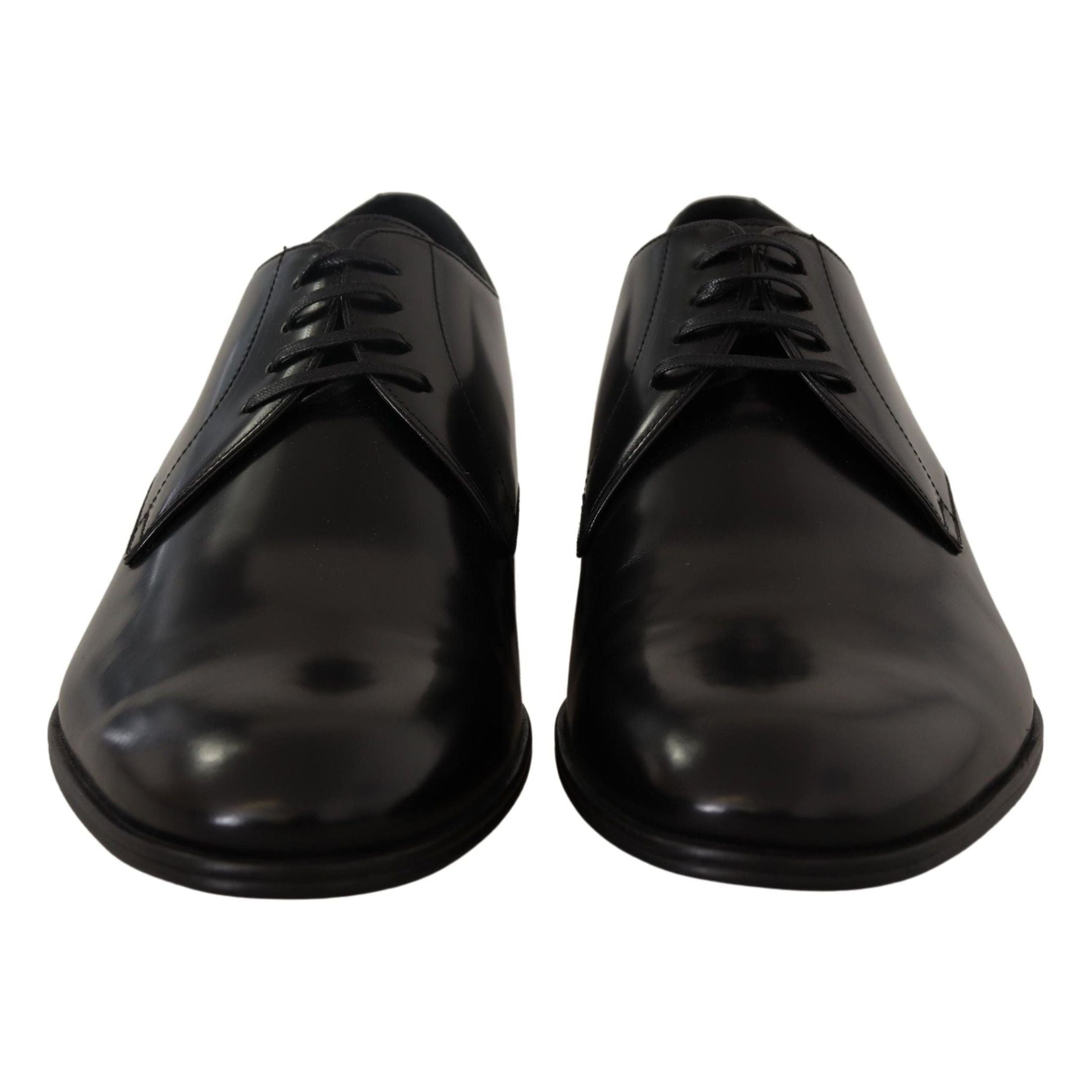 Elegant Black Leather Derby Shoes