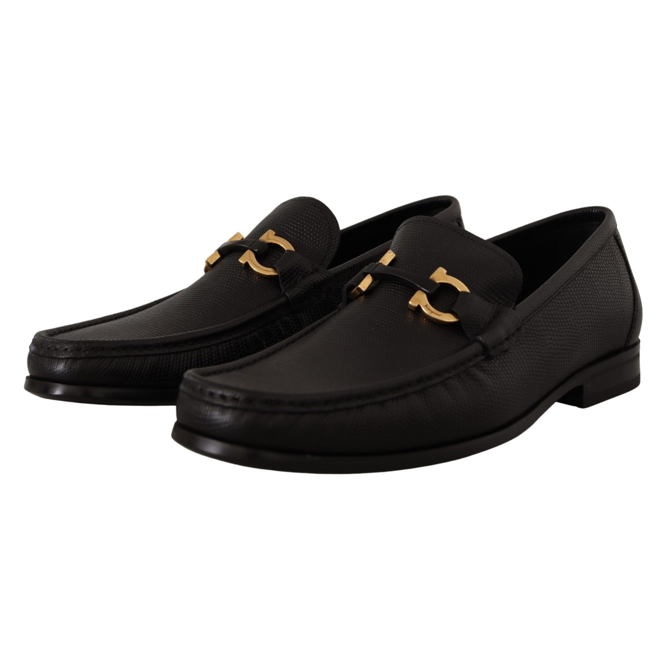 Elegant Black Calf Leather Loafers