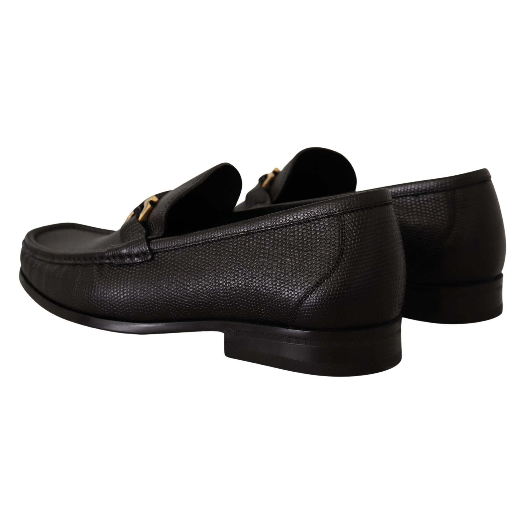 Elegant Black Calf Leather Loafers