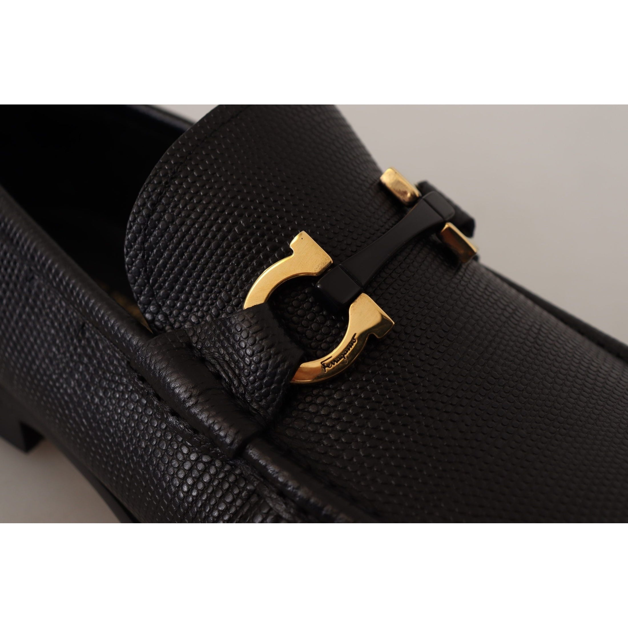 Elegant Black Calf Leather Loafers