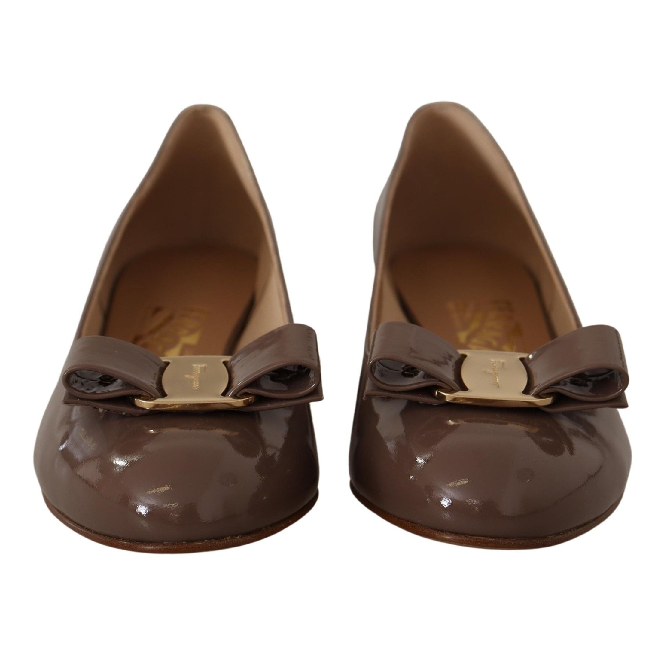 Elegant Caraway Brown Pumps with Vara Bow