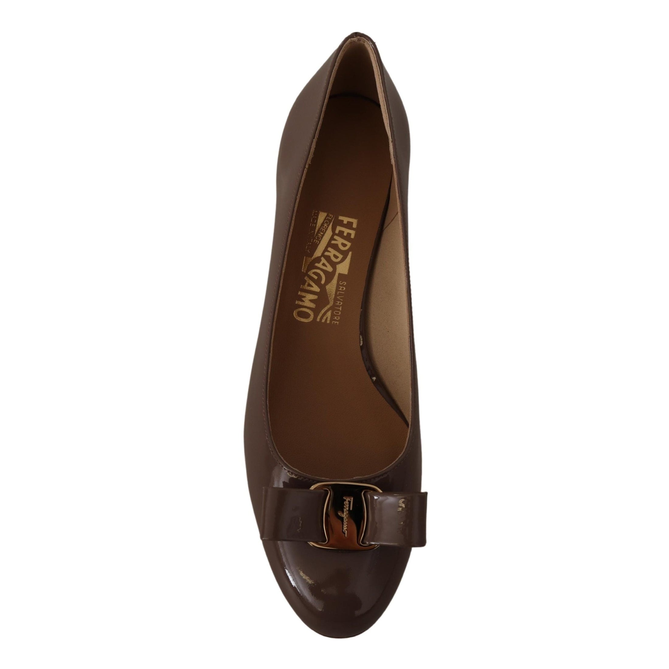 Elegant Caraway Brown Pumps with Vara Bow