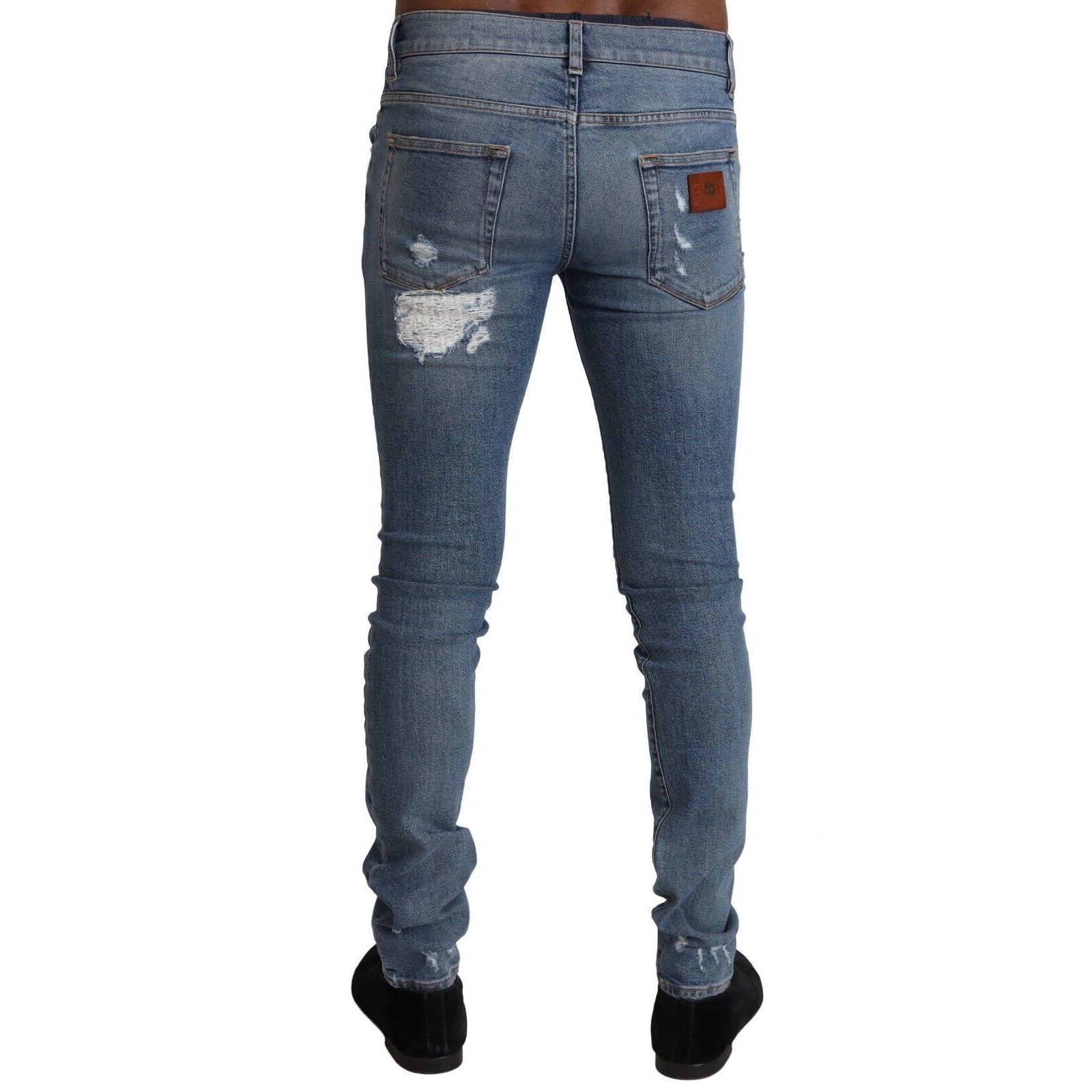 Elegant Light Blue Skinny Denim Pants