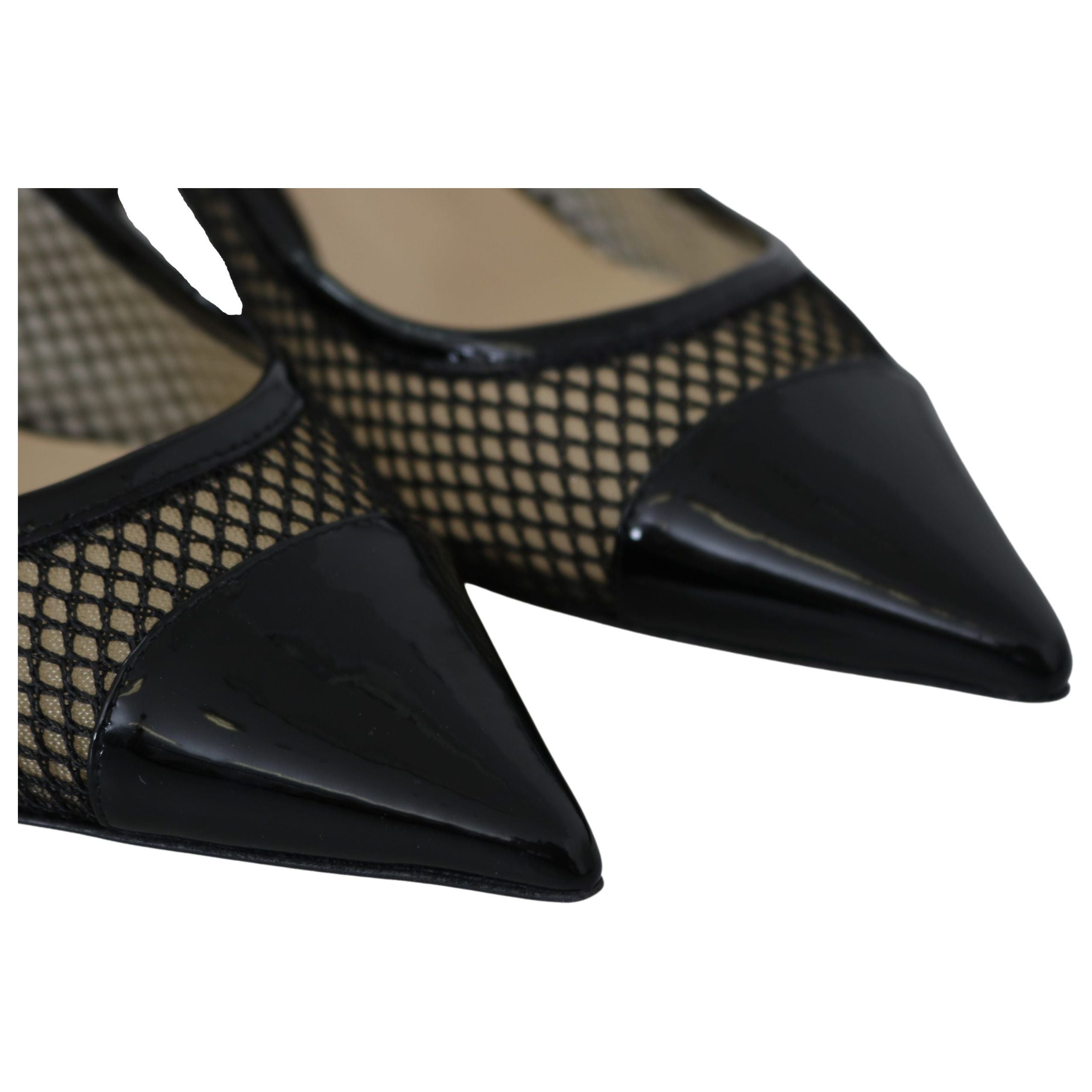 Chic Patent Mesh Pointed Pumps