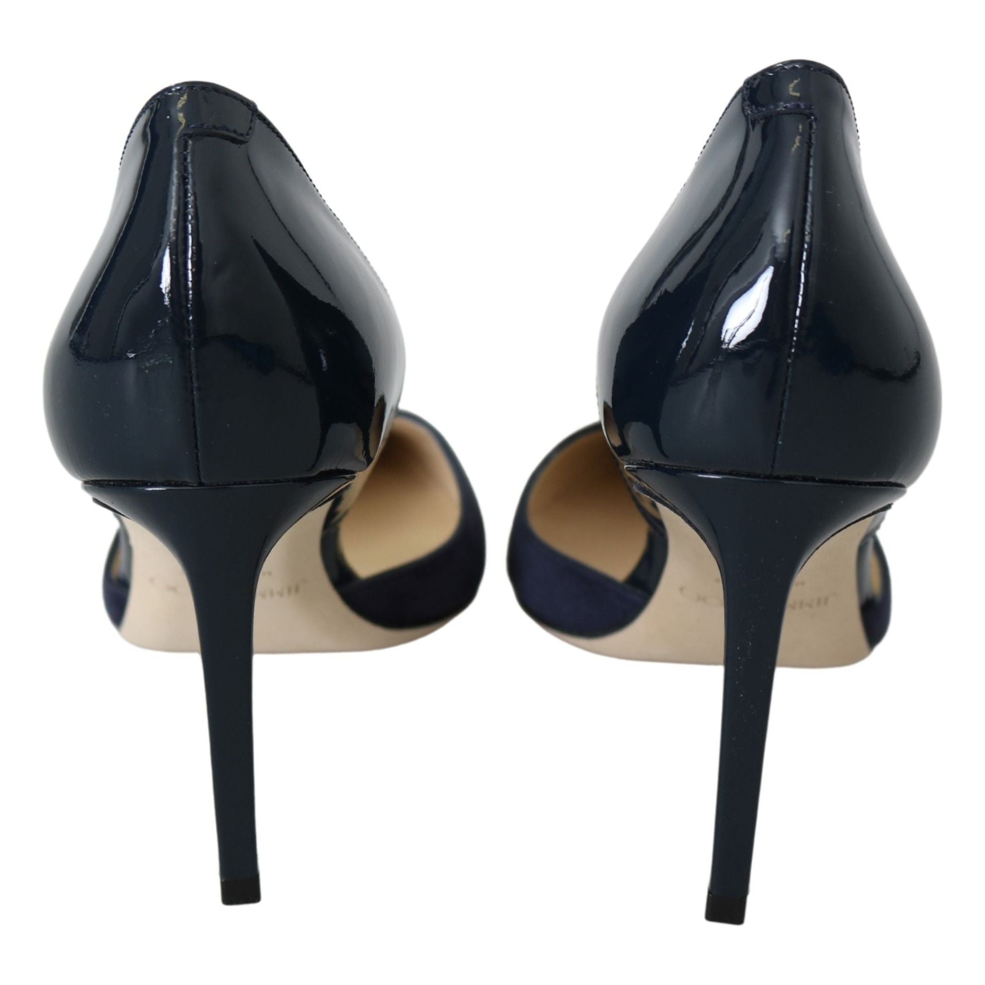 Elegant Navy Suede Pointed Toe Pumps