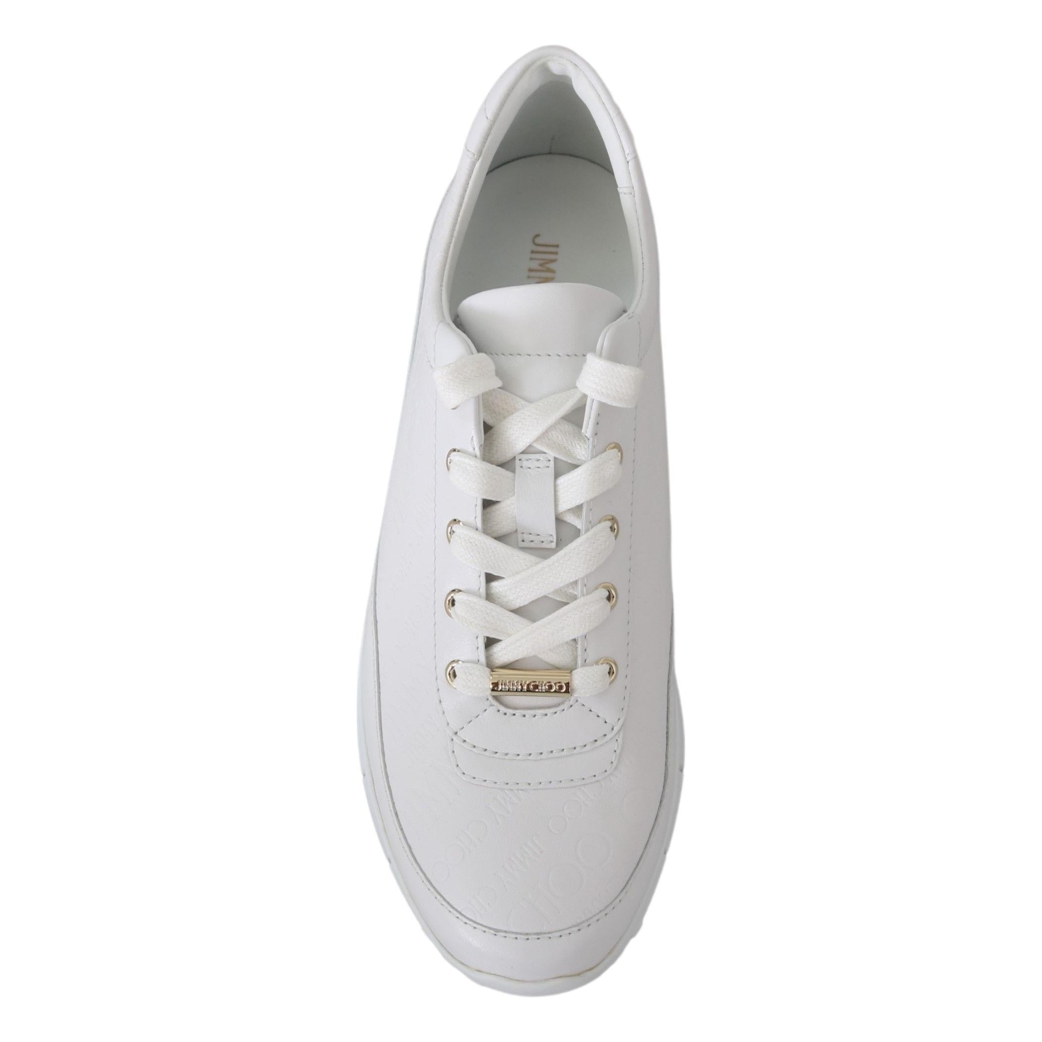 Elegant White Leather Sneakers