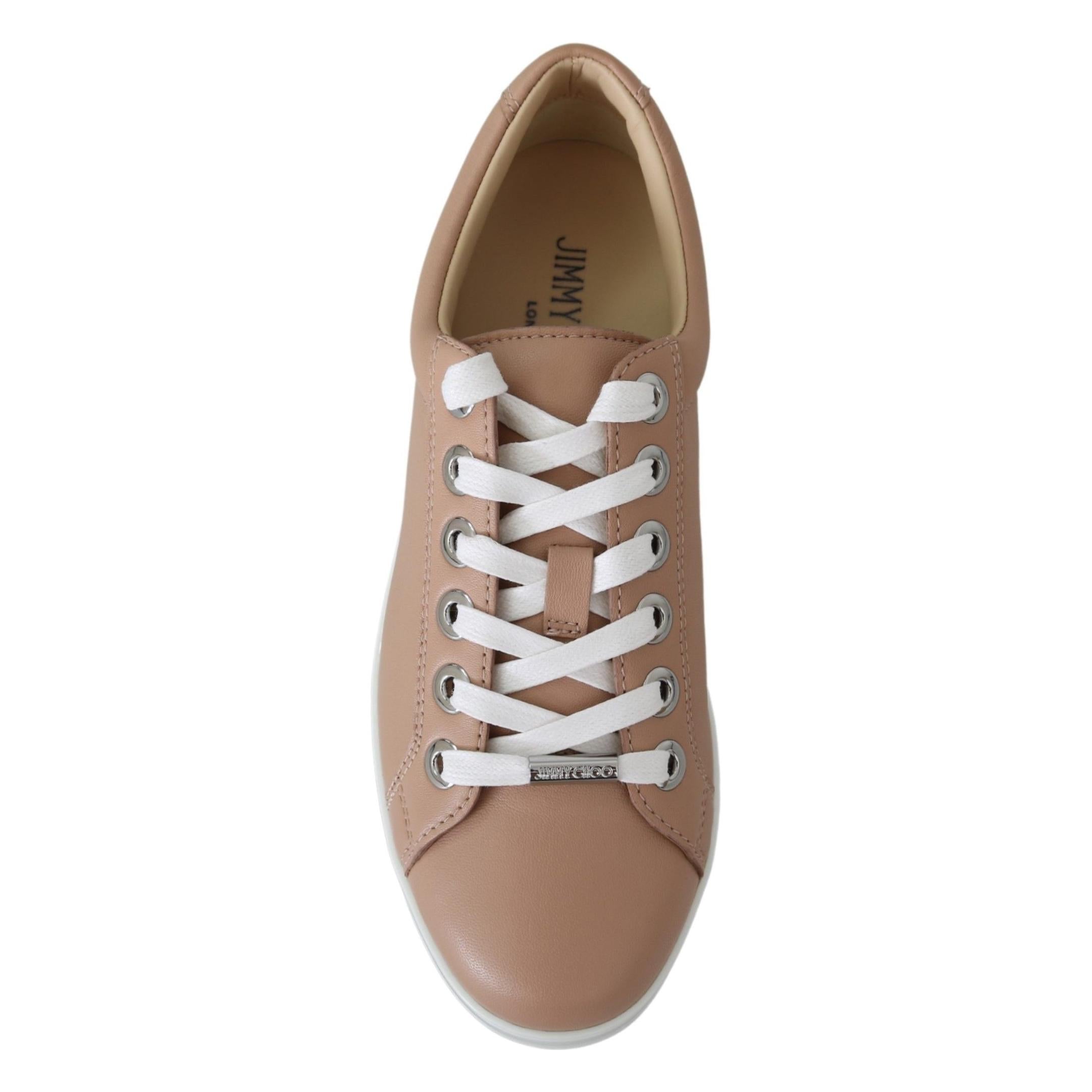 Powder Pink Nappa Leather Sneakers