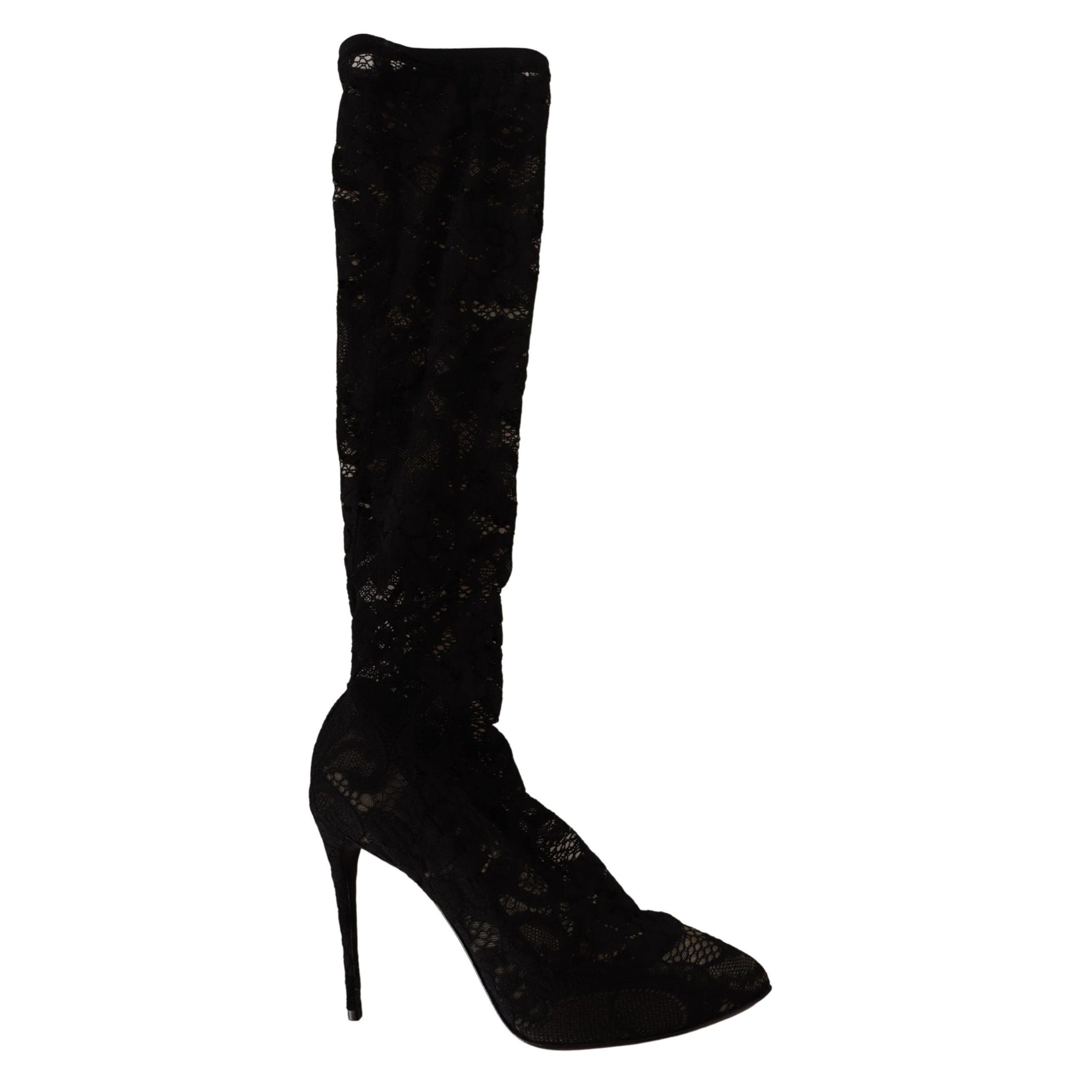 Elegant Stretch Sock Boots in Sleek Black