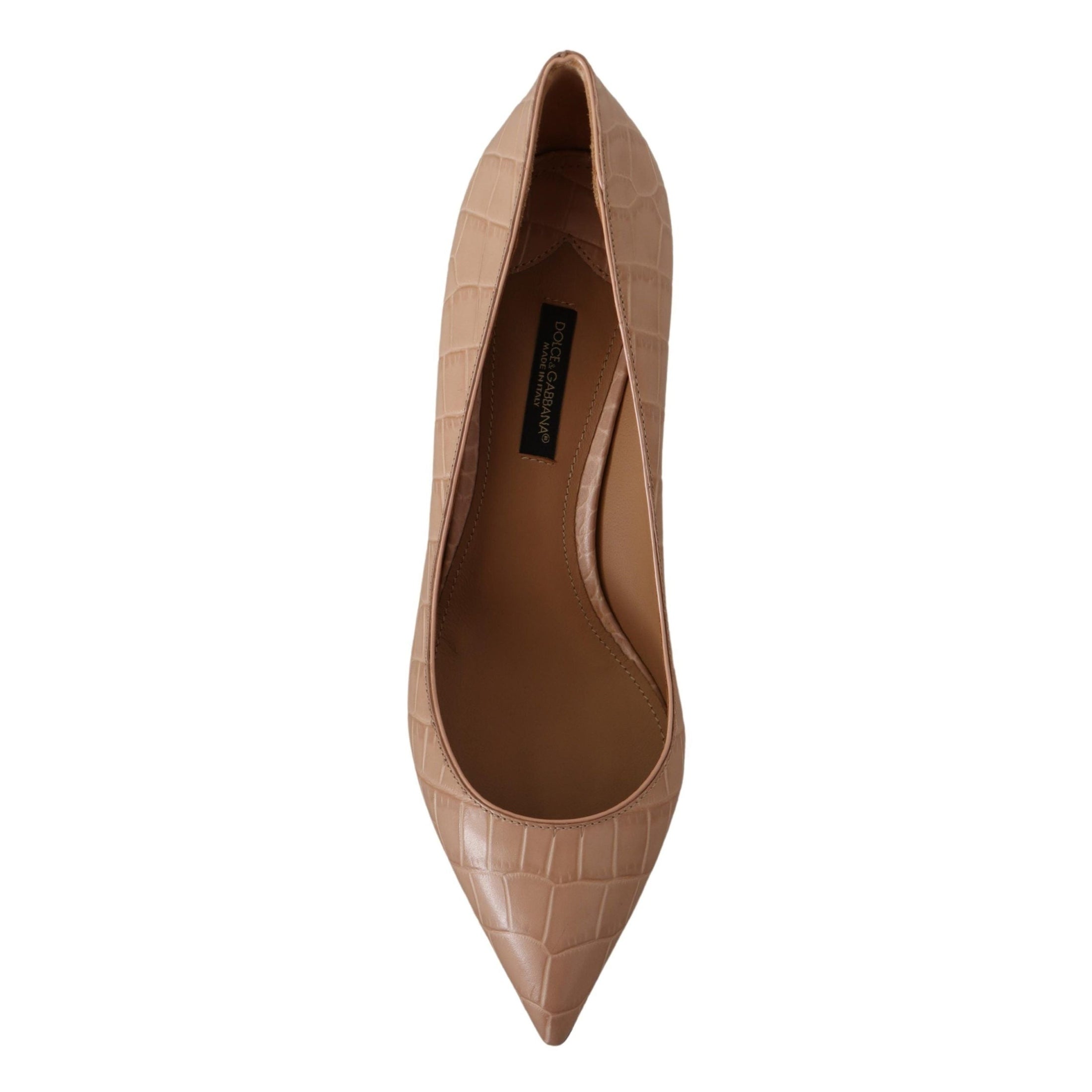 Elegant Beige Leather Pumps