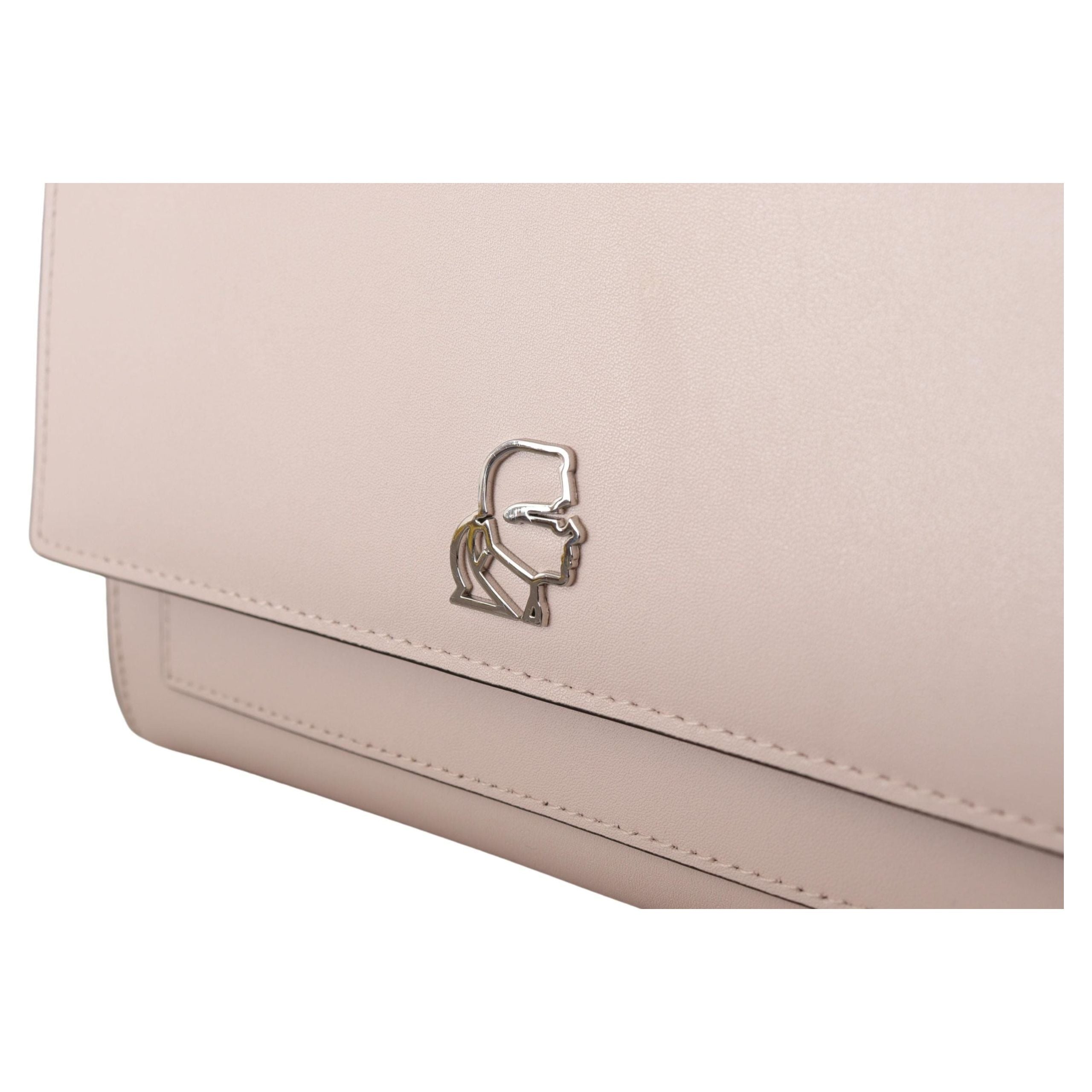 Mauve Elegance Leather Shoulder Bag