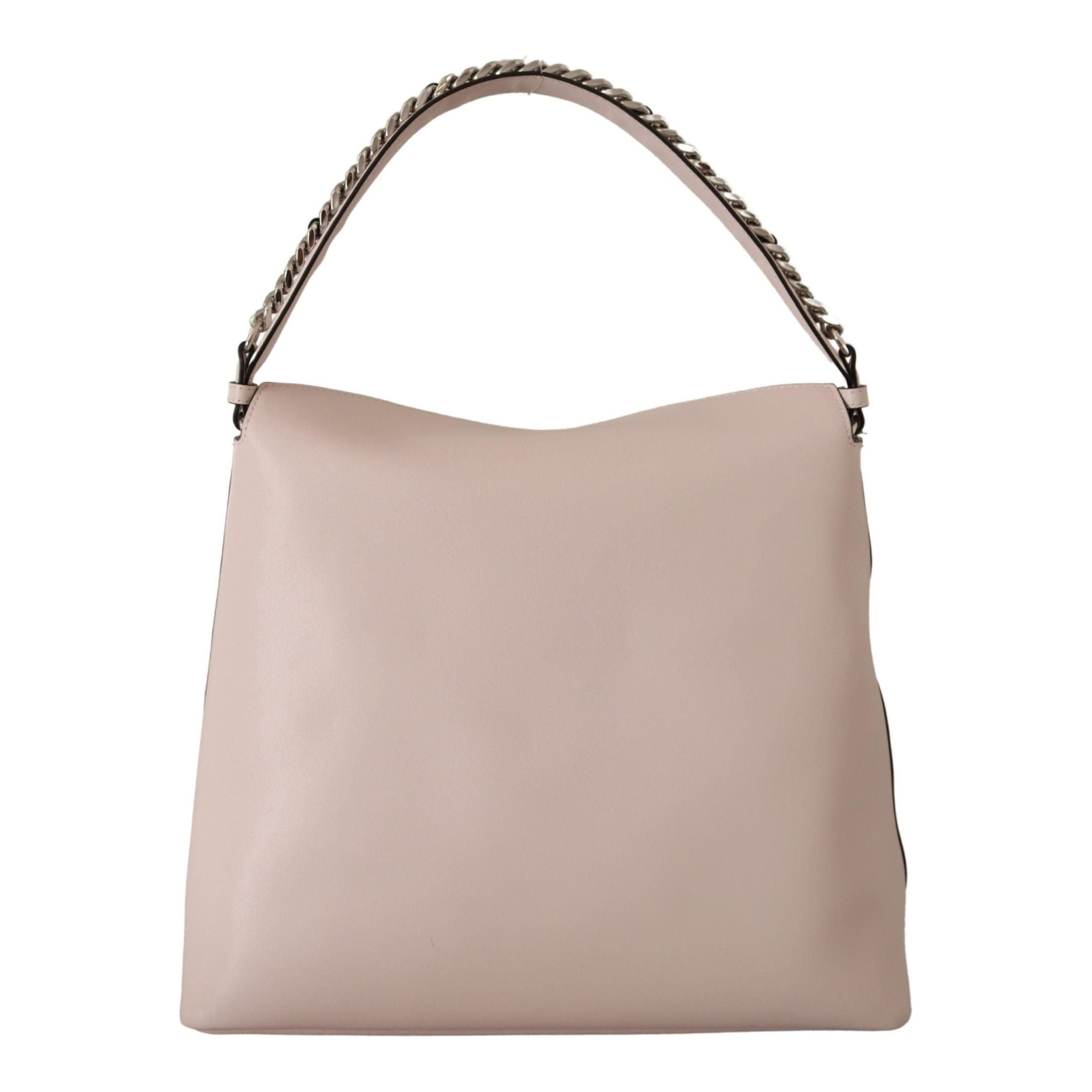 Elegant Mauve Chalk Leather Shoulder Bag