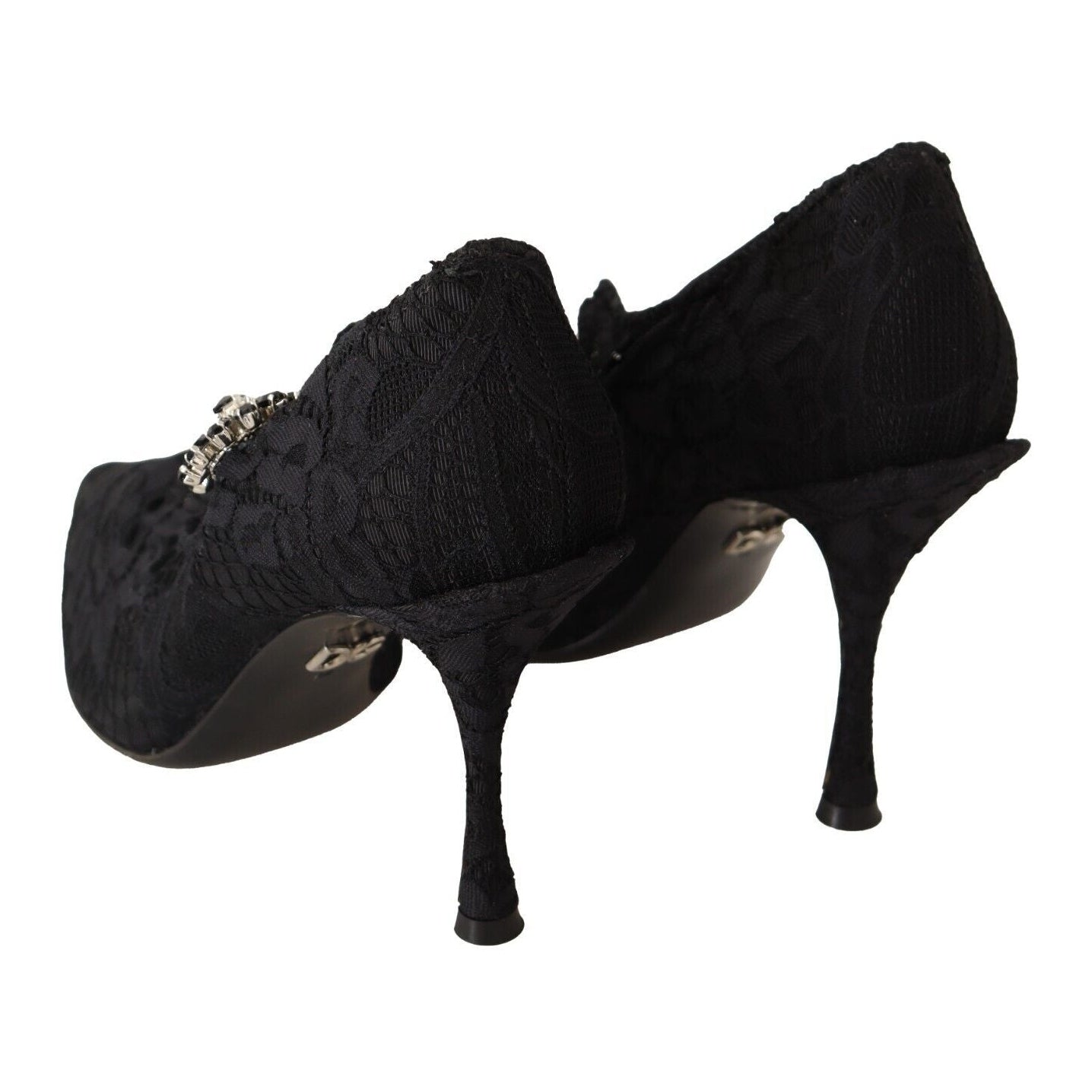 Elegant Black Lace Stiletto Pumps