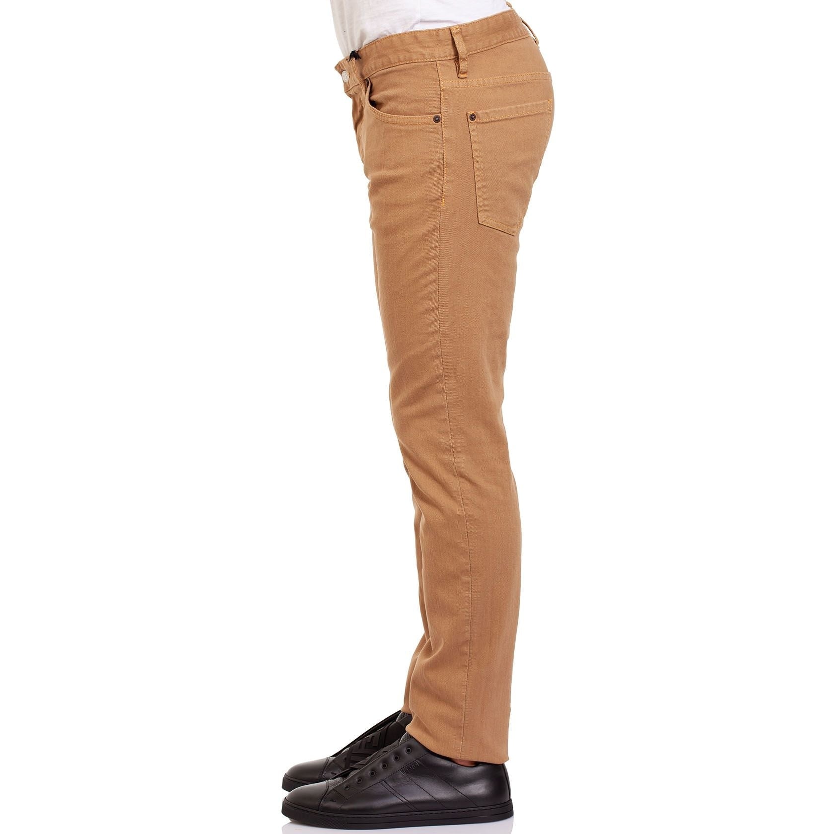 Sleek Brown Denim with Stretch