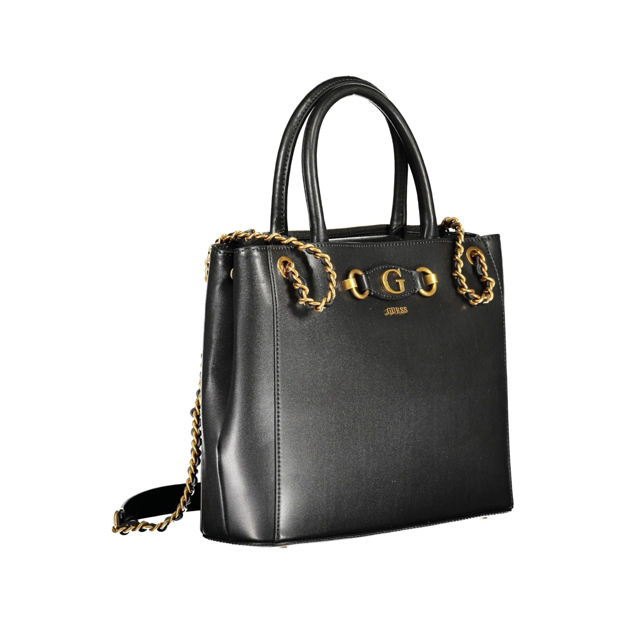 Elegant Two-Tone Chain Handle Handbag