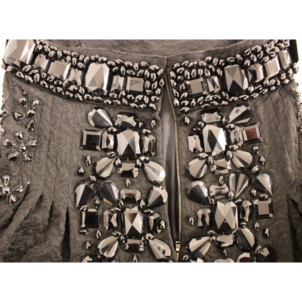 Black Crystal Embellished Masterpiece Skirt