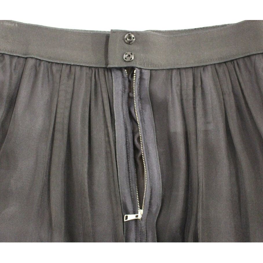 Elegant Silk Black Skirt for Evenings