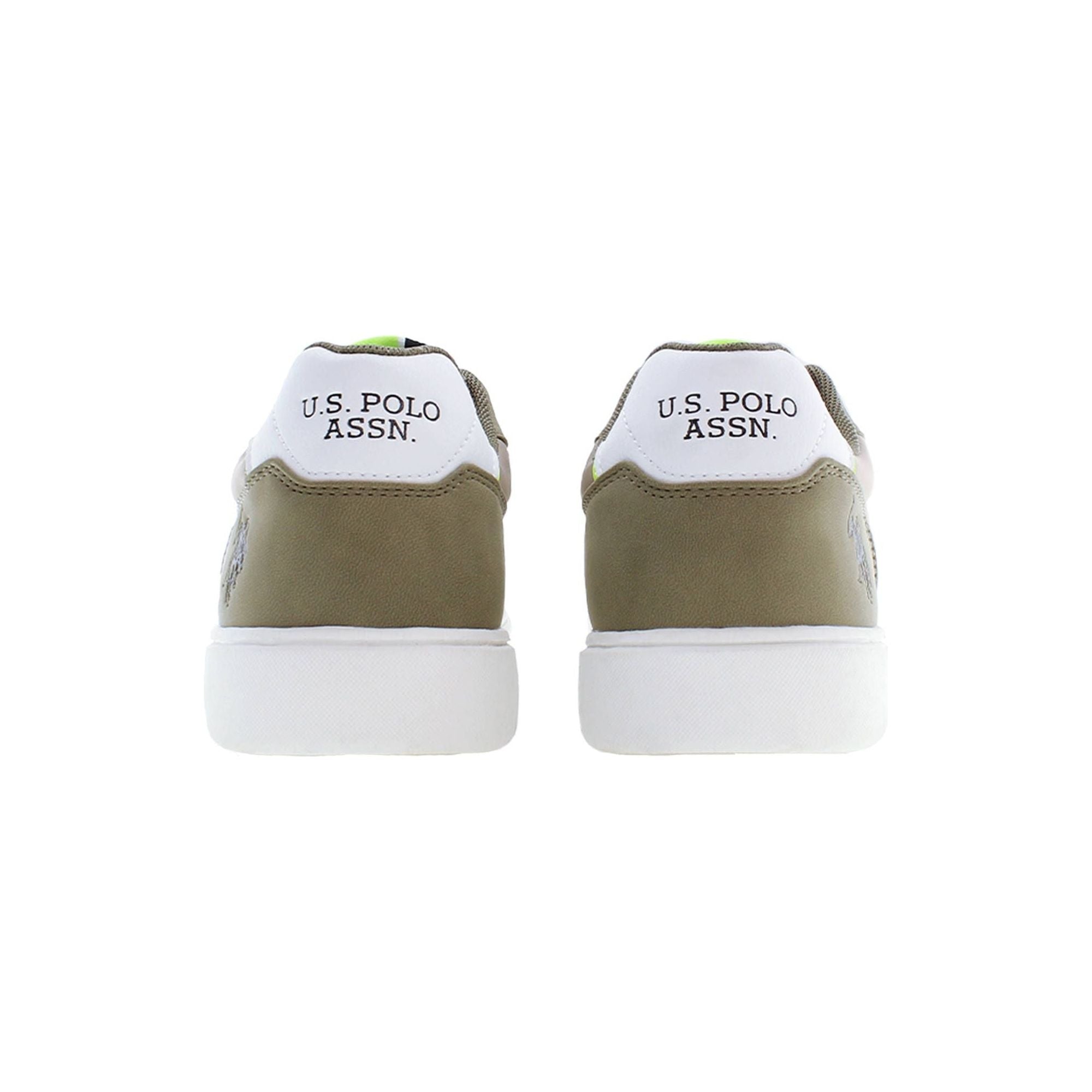 Sleek Green Sports Sneakers With Logo Detail