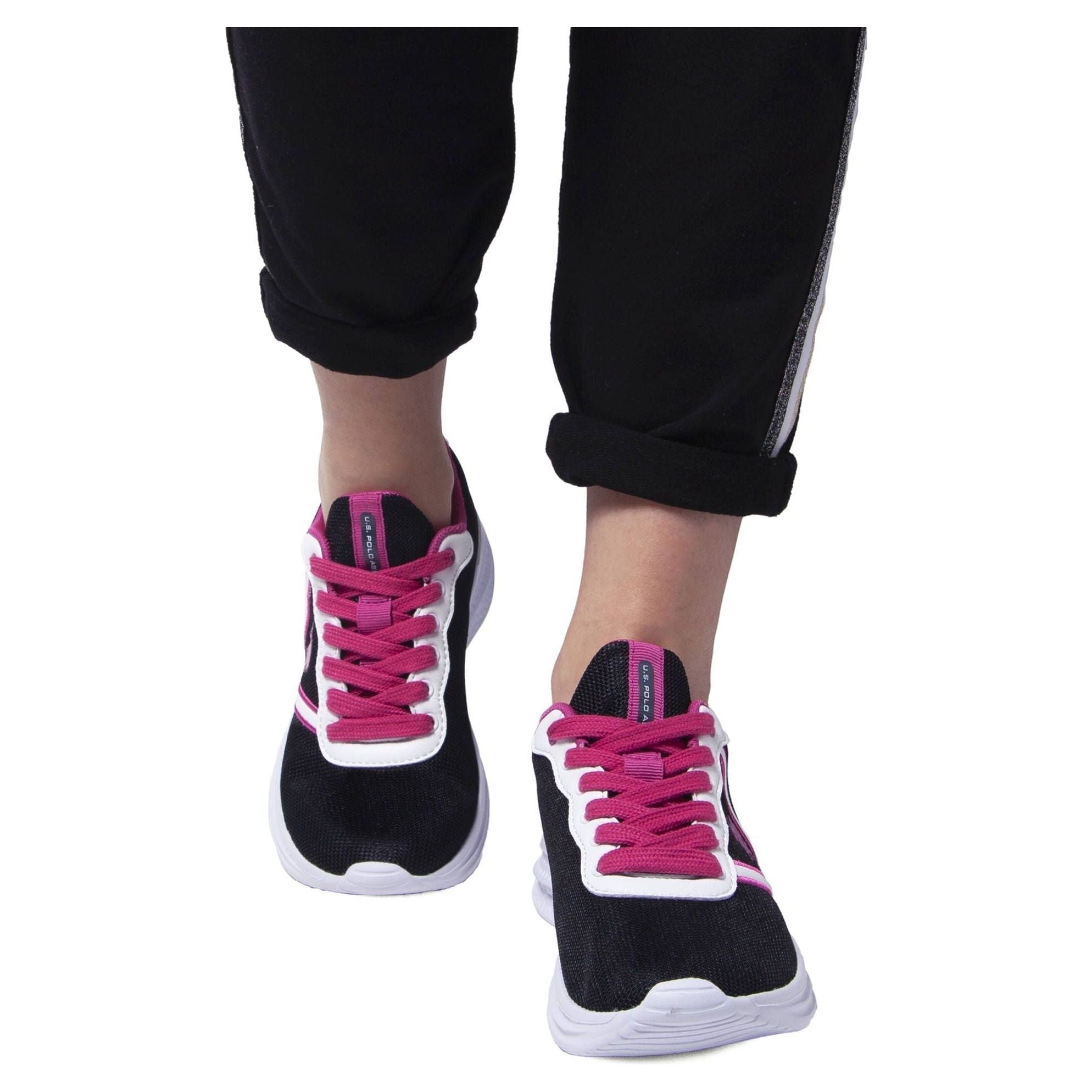 Chic Black Lace-Up Sports Sneakers