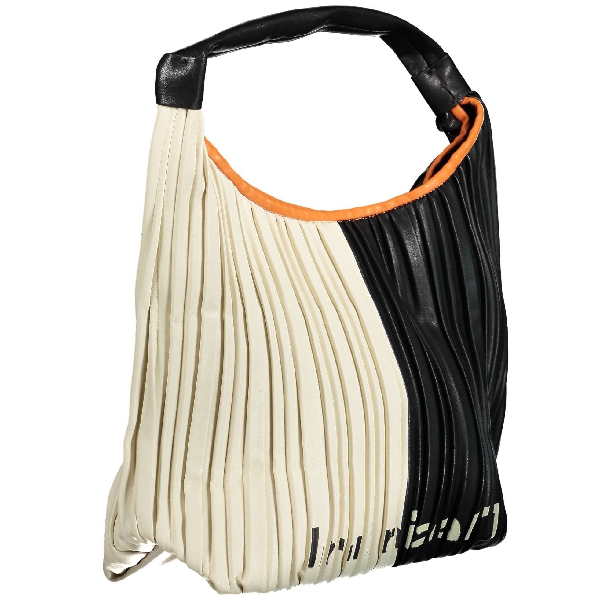 Chic Black Shoulder Bag with Contrasting Accents